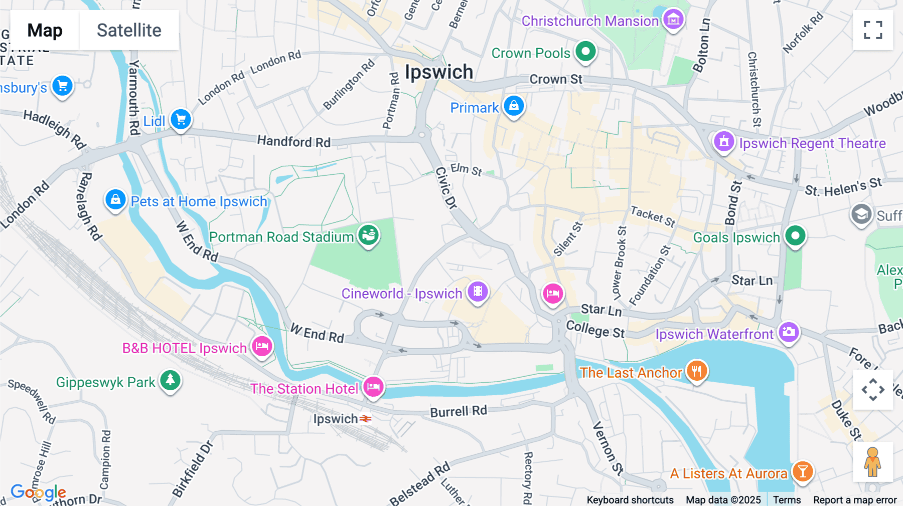 Click for interative map of St. Clare House, Princes Street, Ipswich
