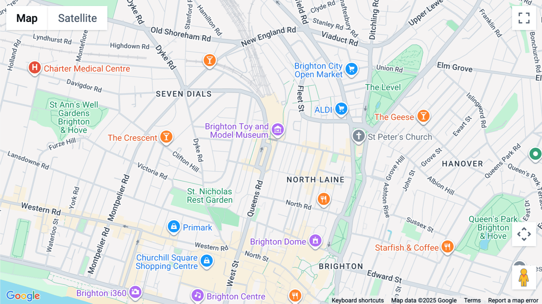 Click for interative map of 83 Queens Road, Brighton