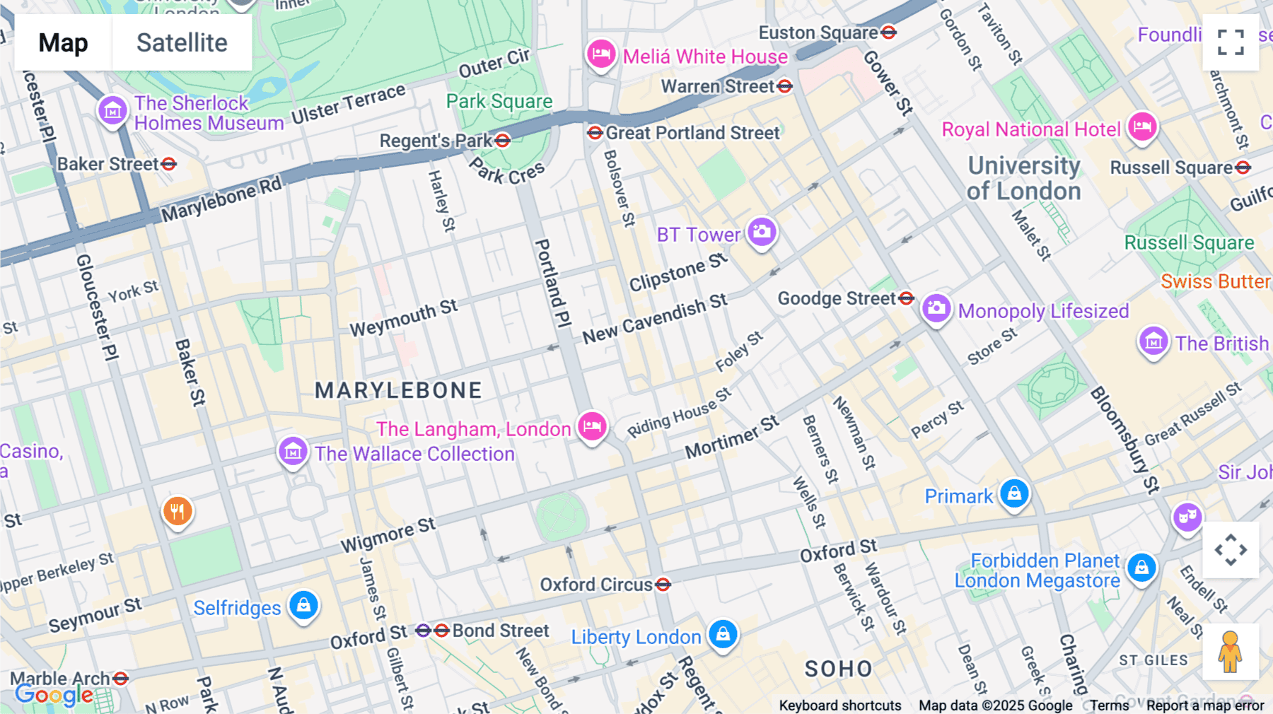 Click for interative map of 101 Great Portland Street, London