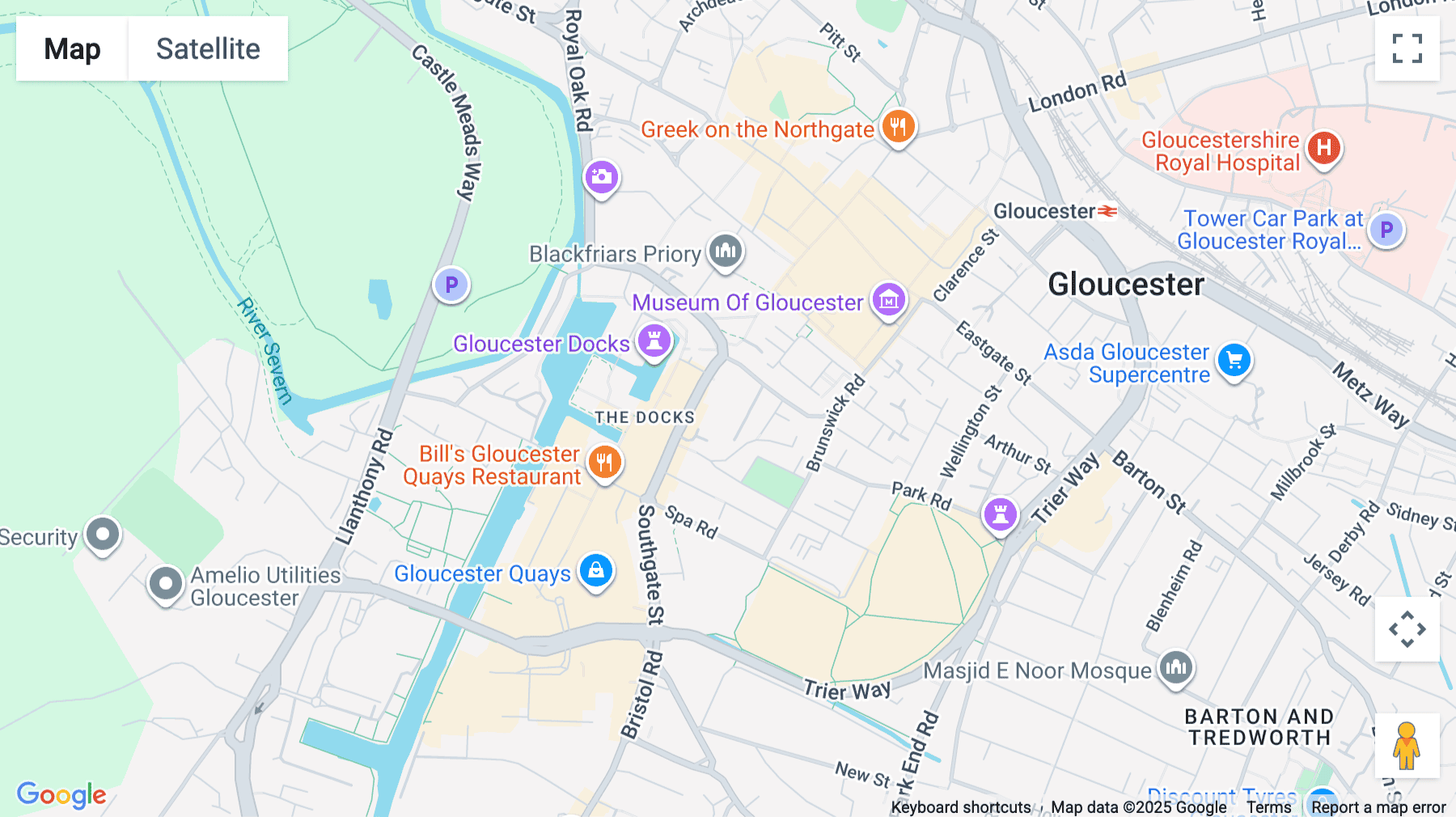 Click for interative map of Southgate House, Southgate Street, Gloucester, Gloucester