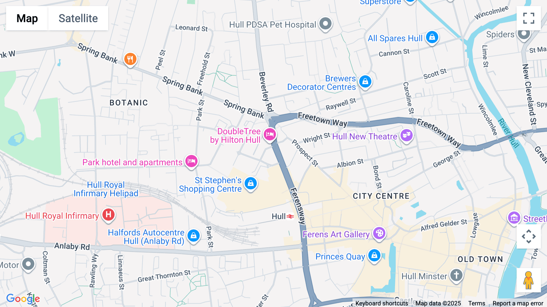 Click for interative map of Cherry Tree Court, 36 Ferensway, Hull