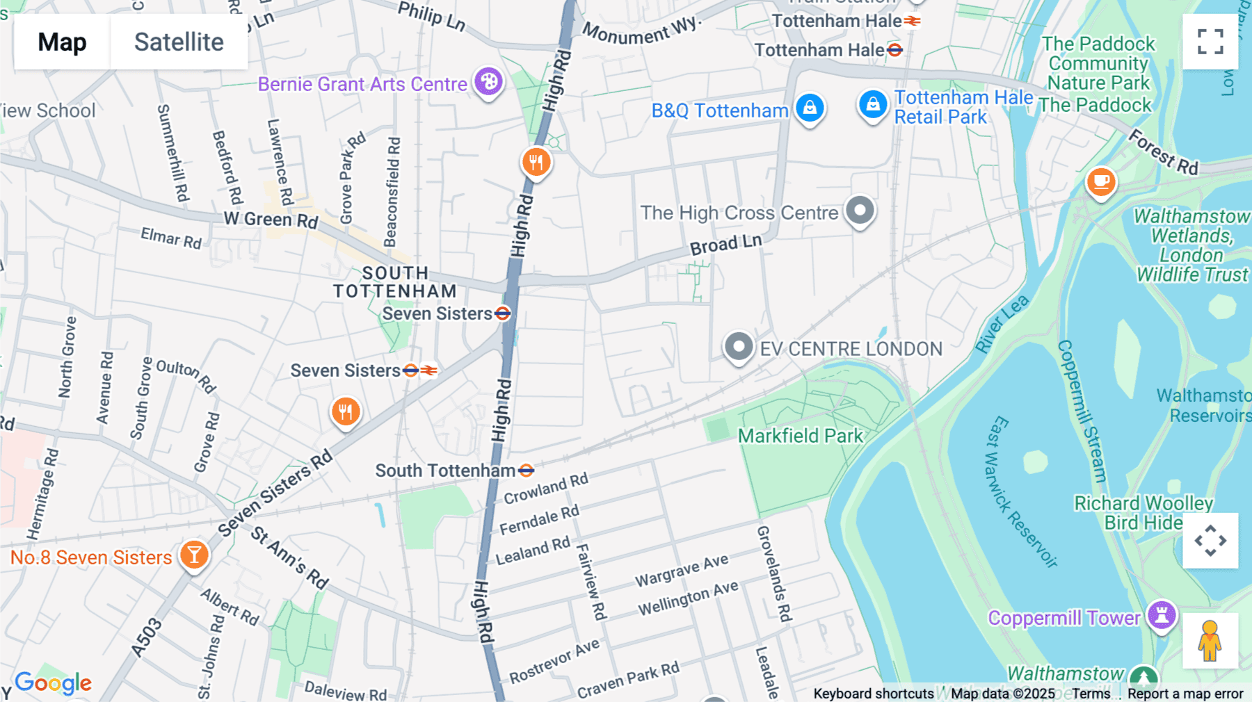 Click for interative map of 1 Norman Road, London