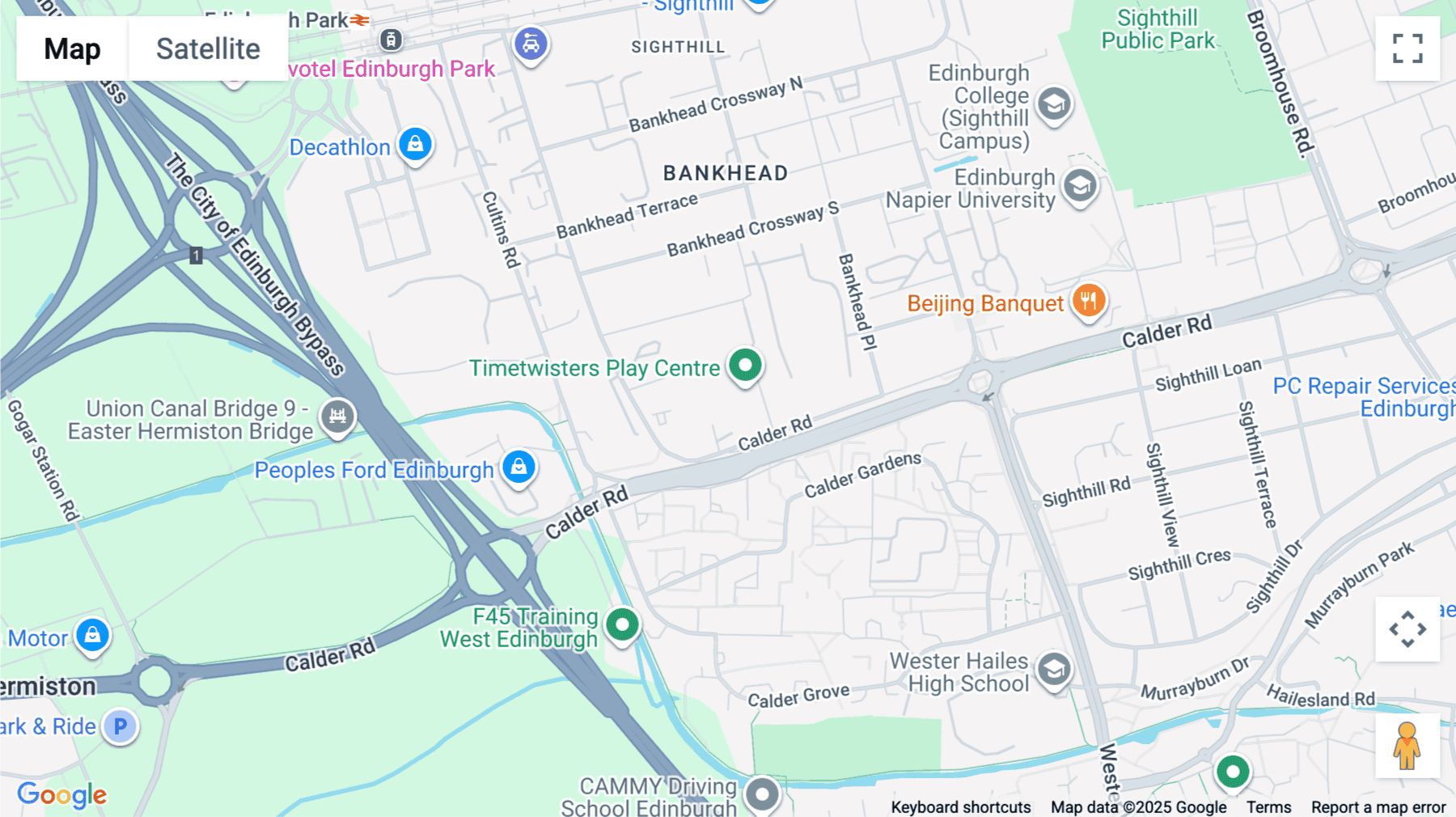 Click for interative map of 2A Bankhead Drive, Edinburgh
