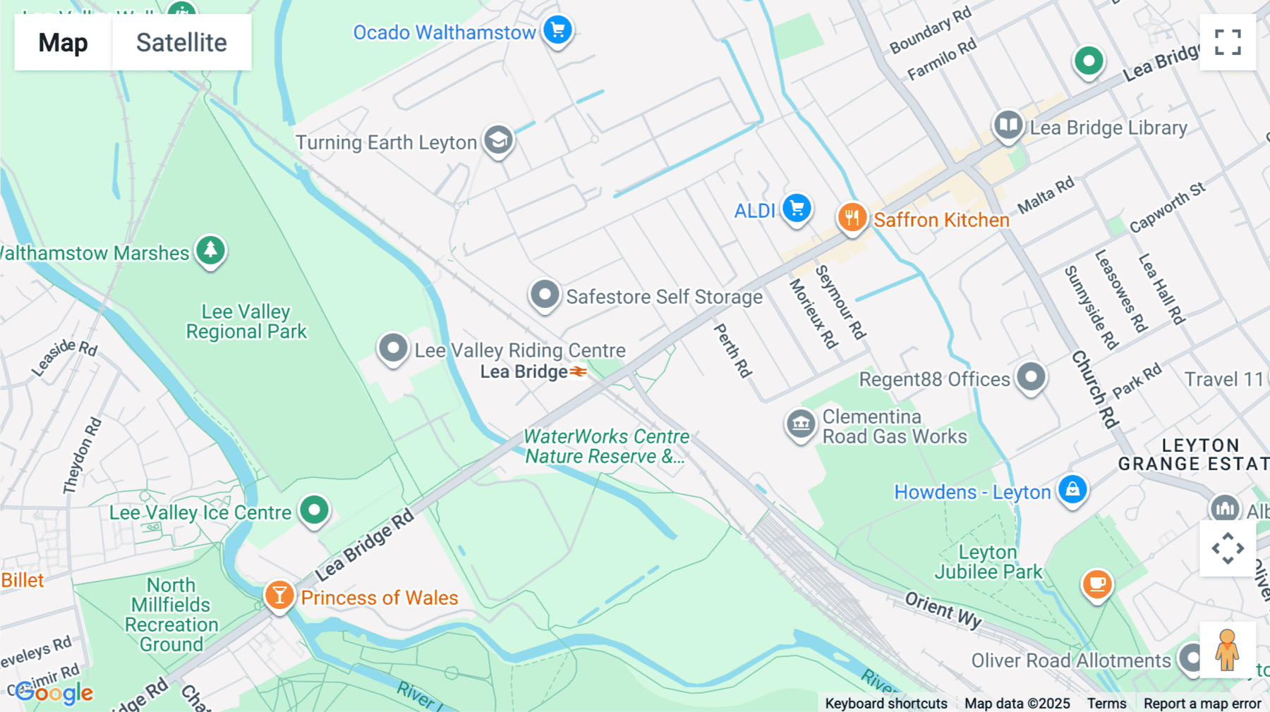 Click for interative map of Lea Bridge BSMNT Studios, 159 Lea Bridge Road, Block E, Ground floor, London