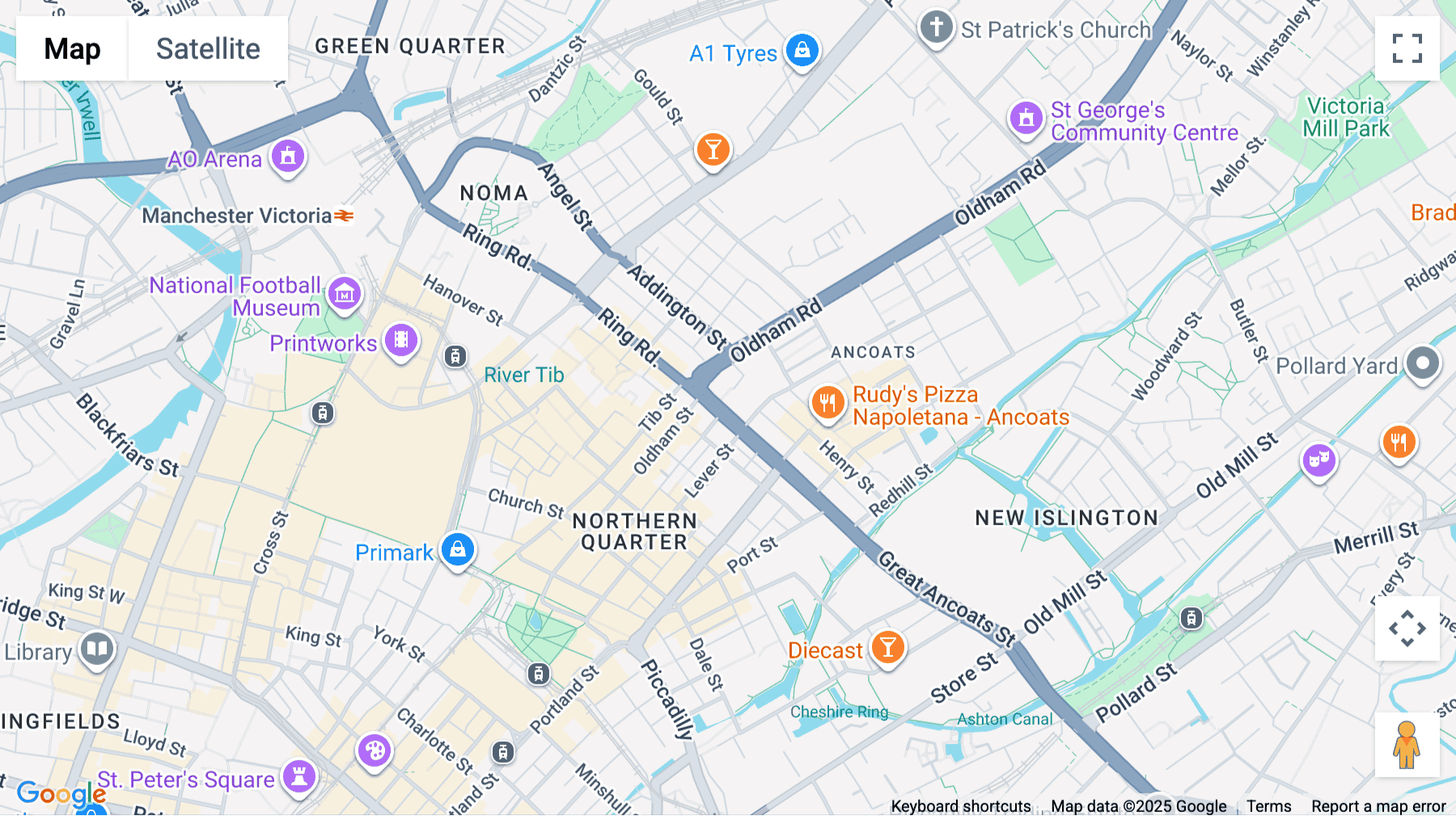 Click for interative map of The Express Building, 9 Great Ancoats Street, Manchester