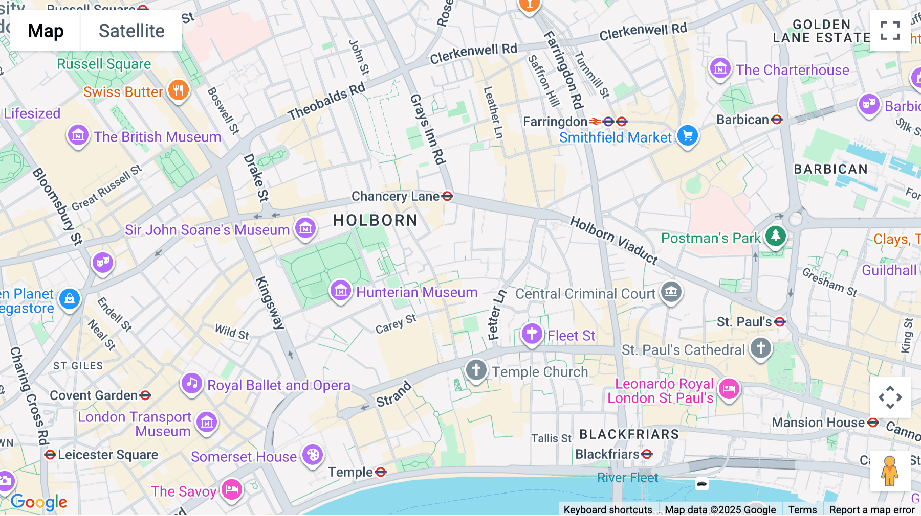 Click for interative map of 11 Cursitor Street, Chancery Lane, London