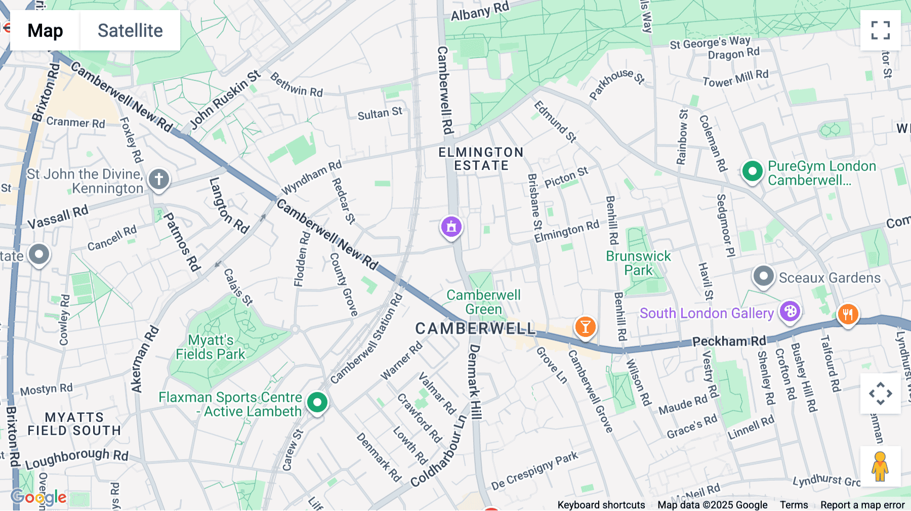 Click for interative map of 272-274 Camberwell Road, London