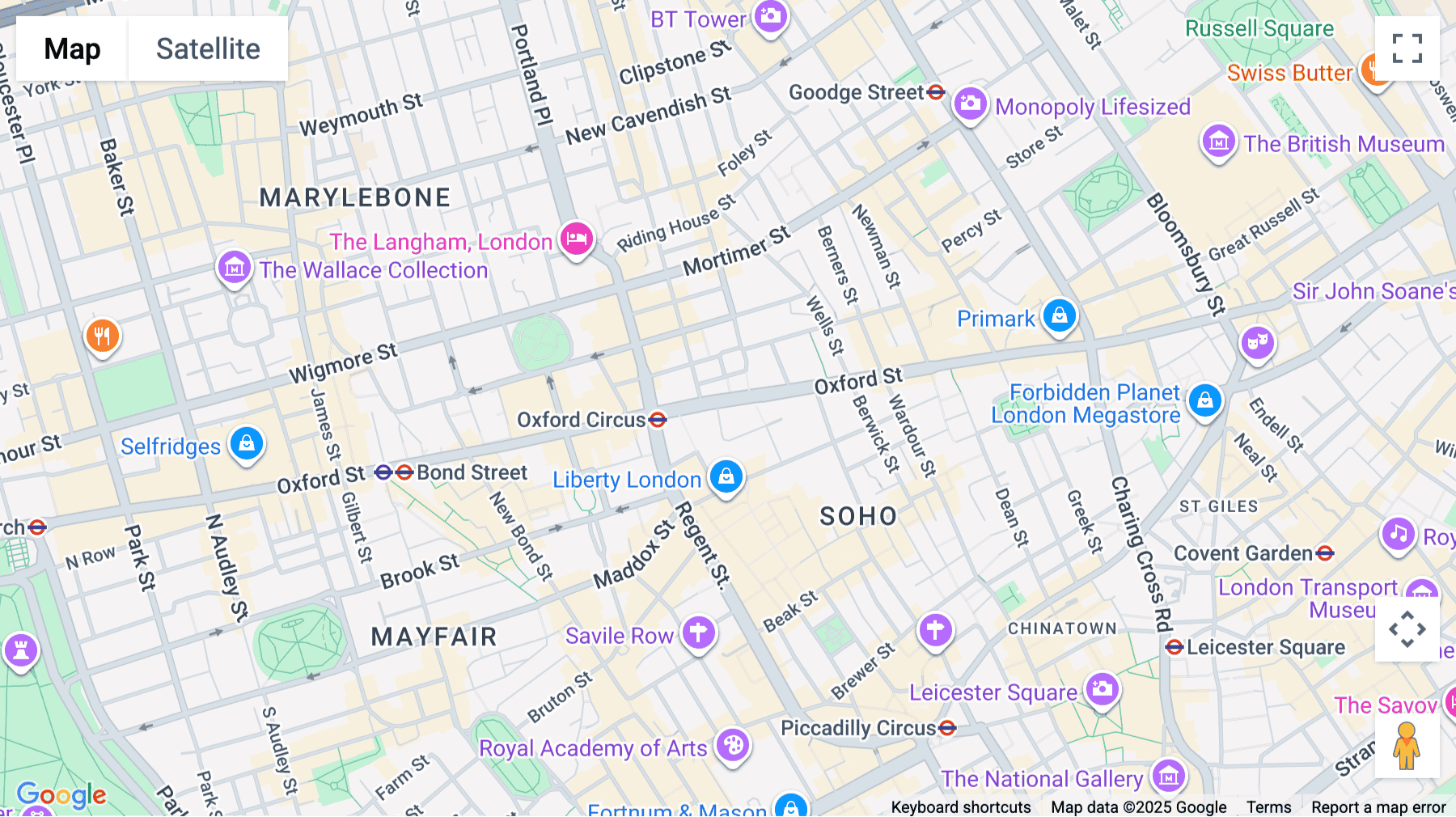 Click for interative map of Jubilee House, 213 Oxford Street, London