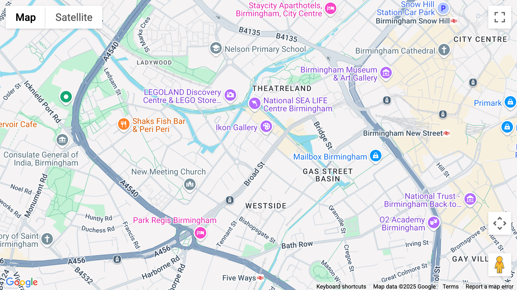 Click for interative map of 10X, 10 Brindley Place, Birmingham