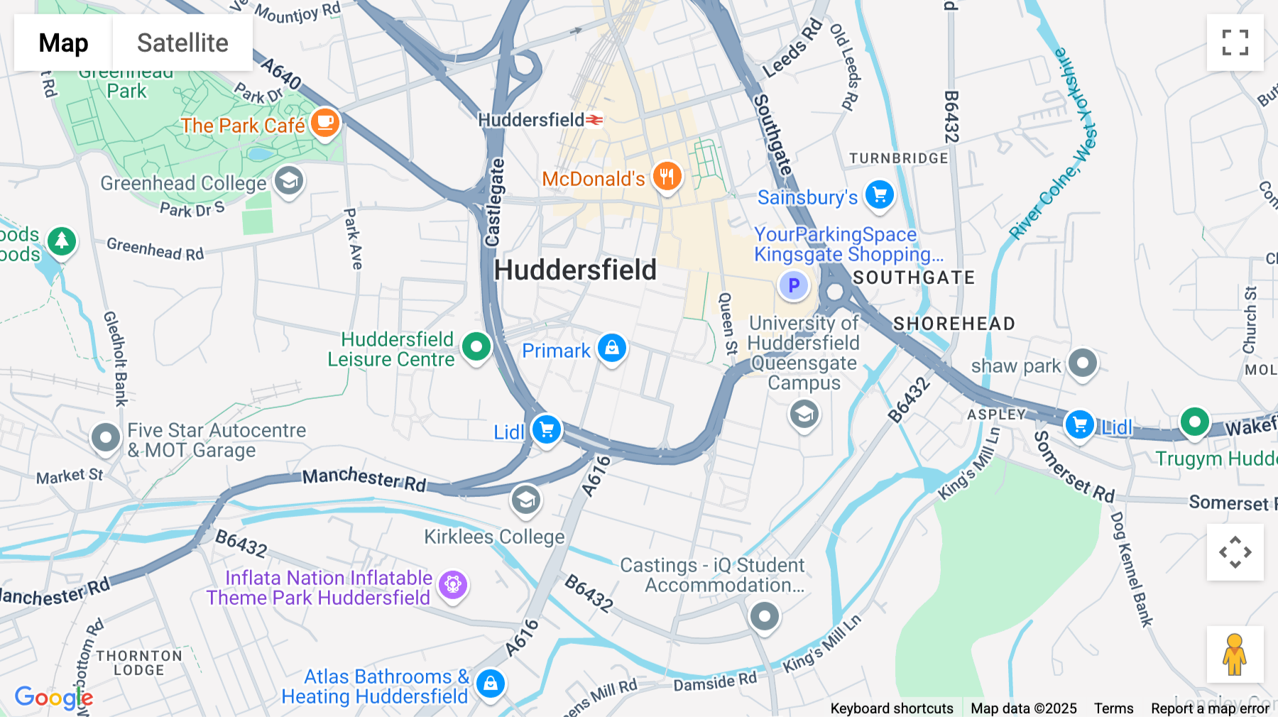 Click for interative map of New Street, Ramsden House, Huddersfield