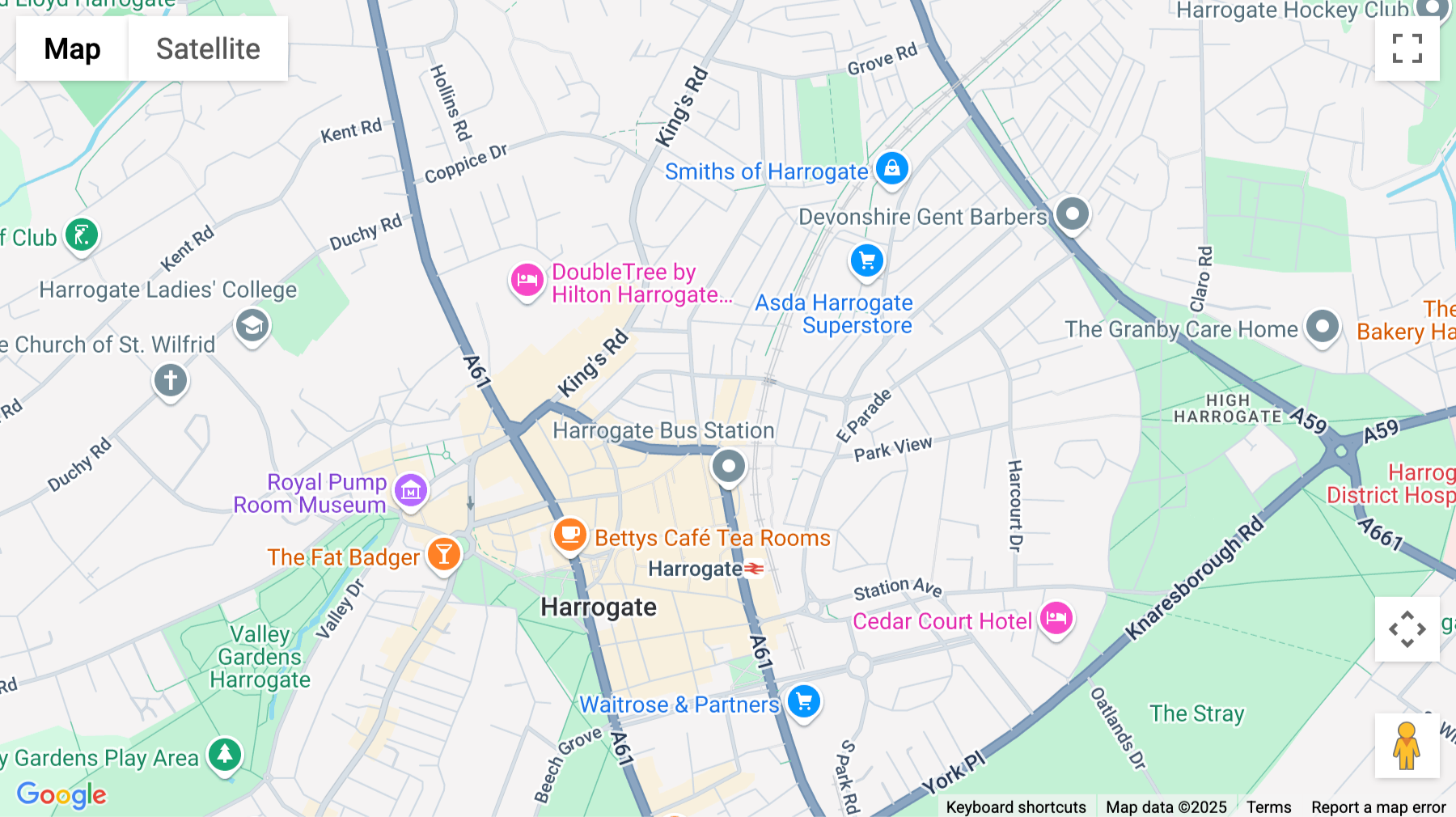 Click for interative map of 12 Station Parade, Harrogate