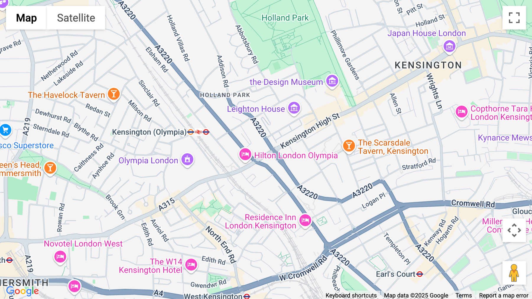 Click for interative map of 346 Kensington High Street, London