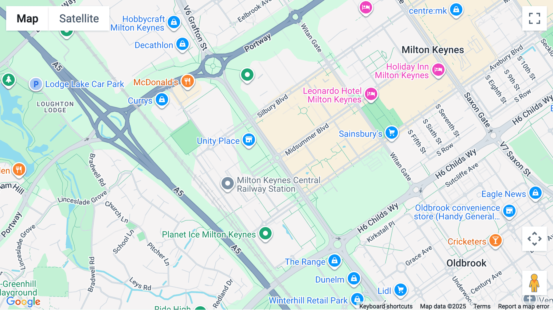 Click for interative map of Unity Place, 200 Grafton Gate, V6 Grafton Street, Milton Keynes