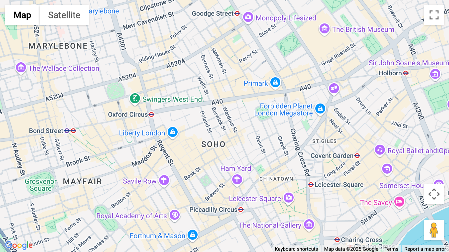 Click for interative map of 34 – 35 Berwick Street, London