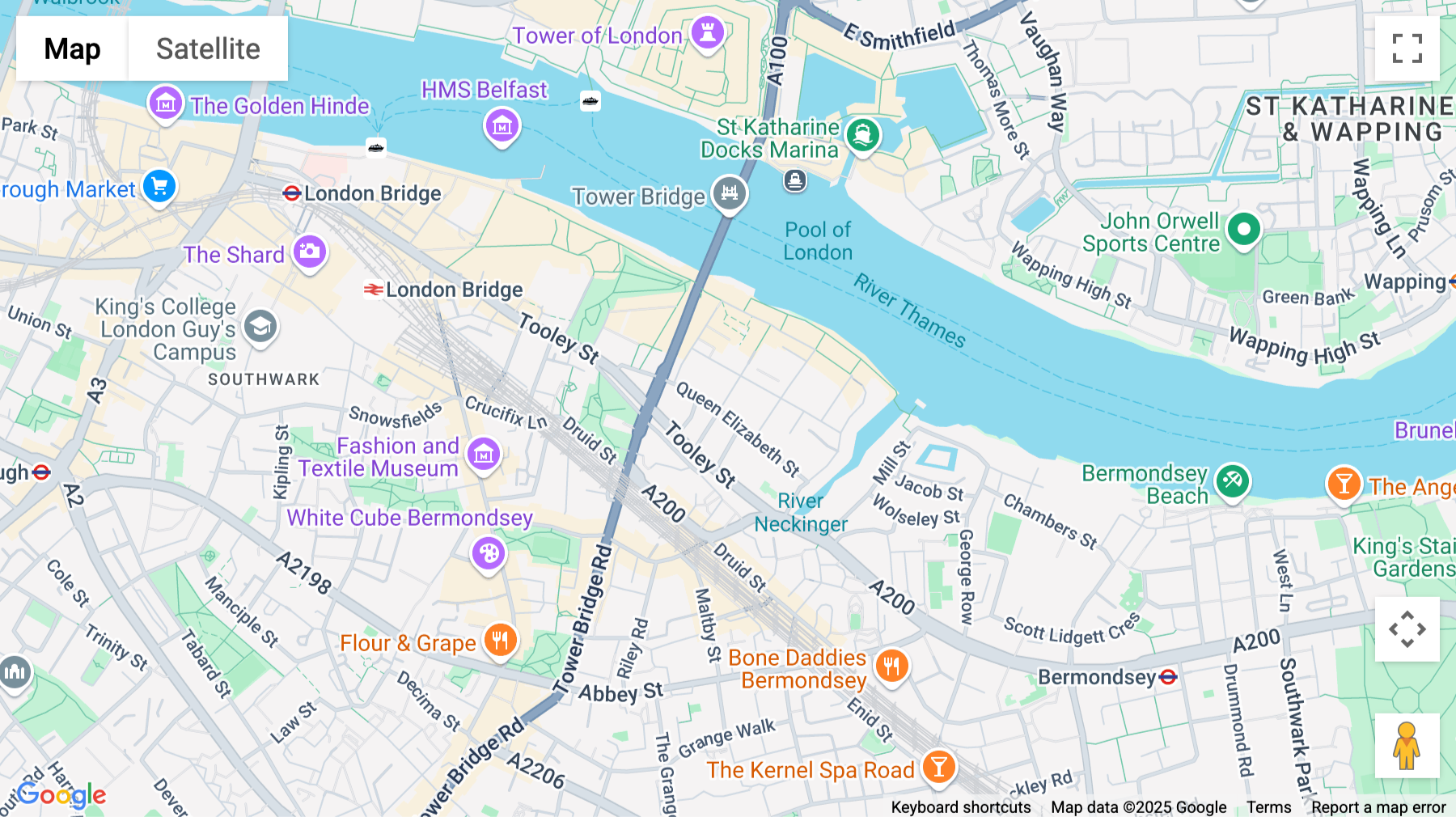 Click for interative map of 21 Queen Elizabeth Street, London