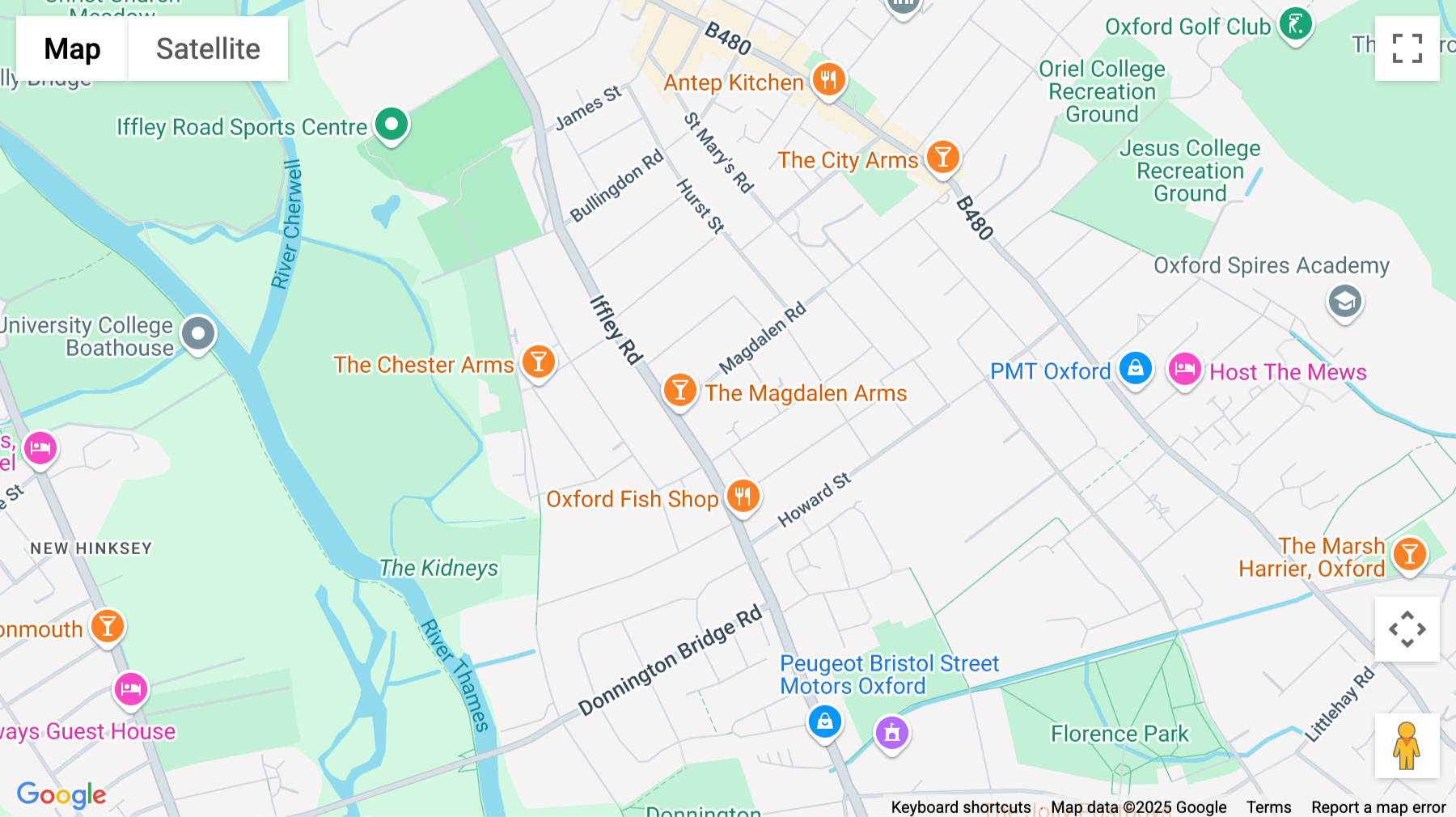 Click for interative map of 1A Newtec Place, Magdalen Road, Oxford
