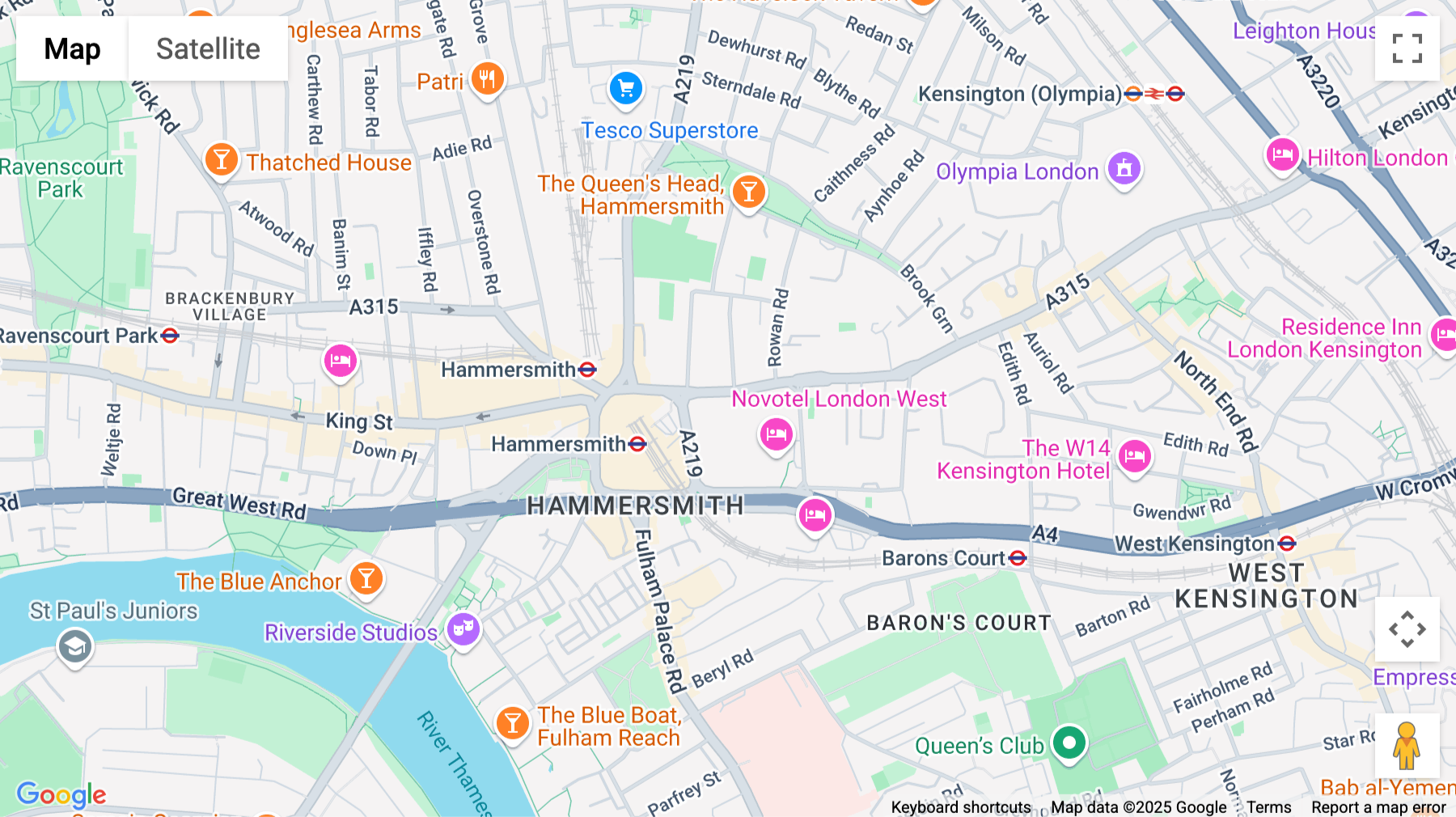Click for interative map of 245 Hammersmith Road, Floor 1st & 2nd, London