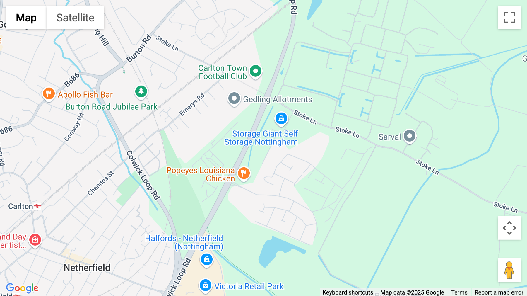 Click for interative map of Unit 22 Cyan Close, Stoke Bardolph, Burton Joyce, Nottingham