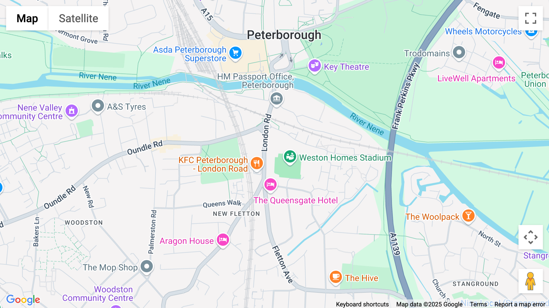 Click for interative map of Gloucester House, 23A London Road, Peterborough