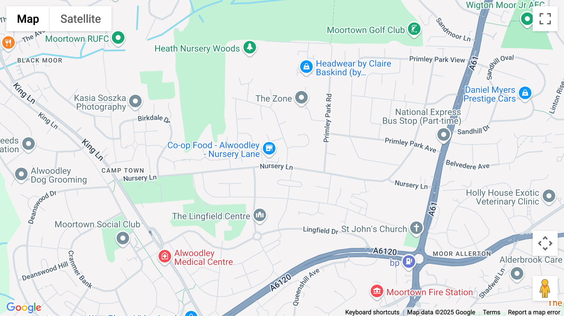 Click for interative map of Nursery Lane, Alwoodley, Madison Offices, Leeds