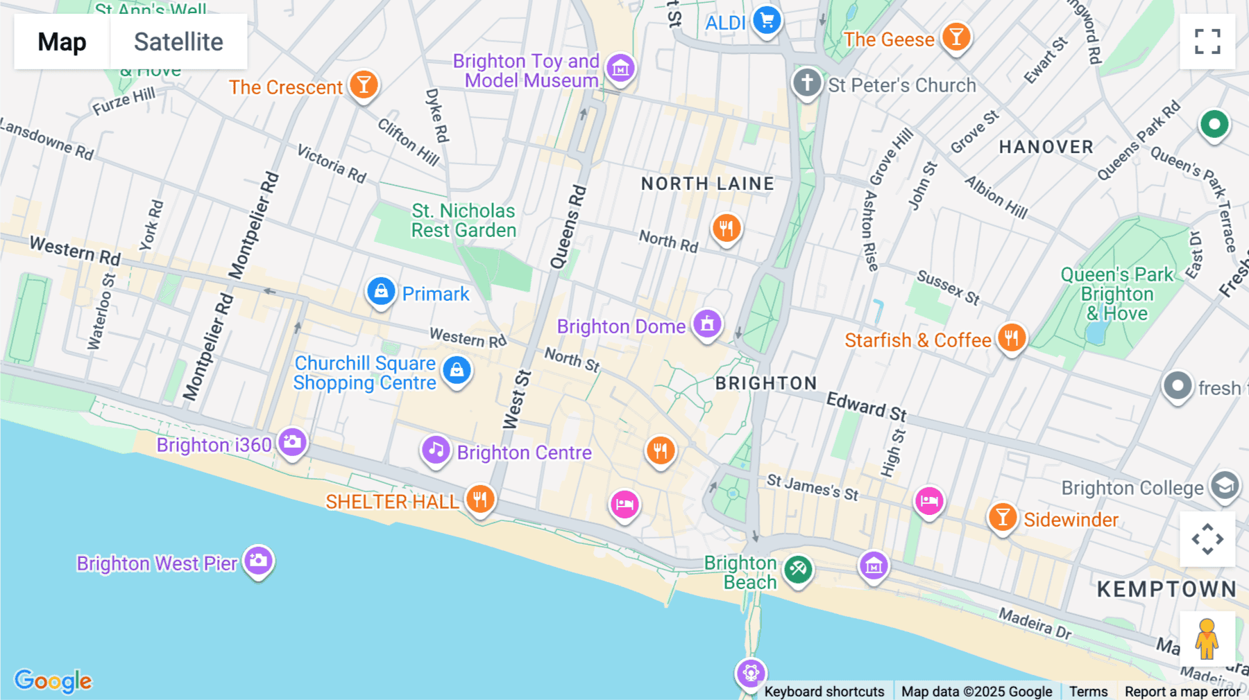 Click for interative map of 8 Bond Street, Brighton