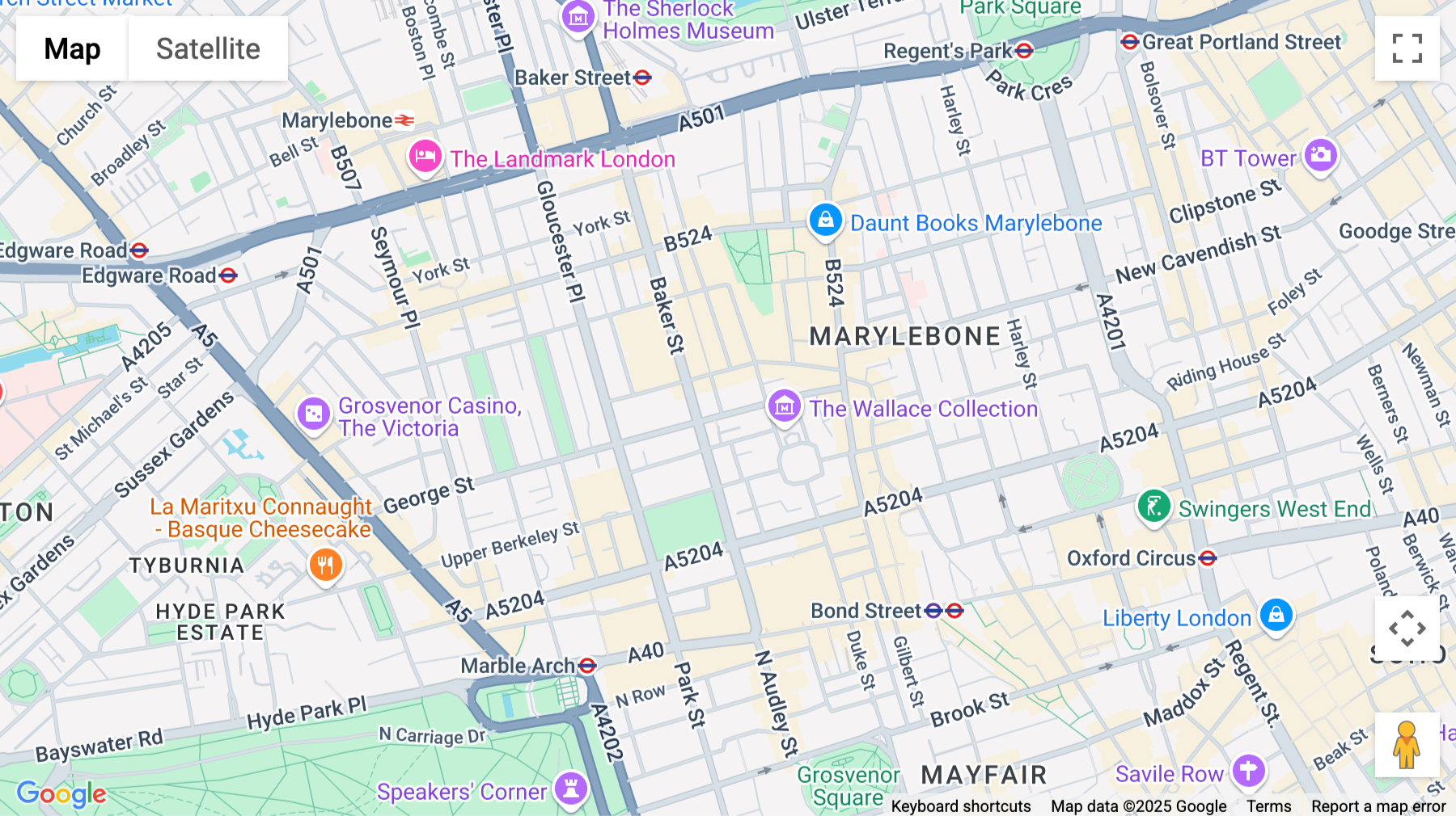 Click for interative map of 52 George Street, 1st Floor, 2nd Floor, 3rd & 4th Floor, London