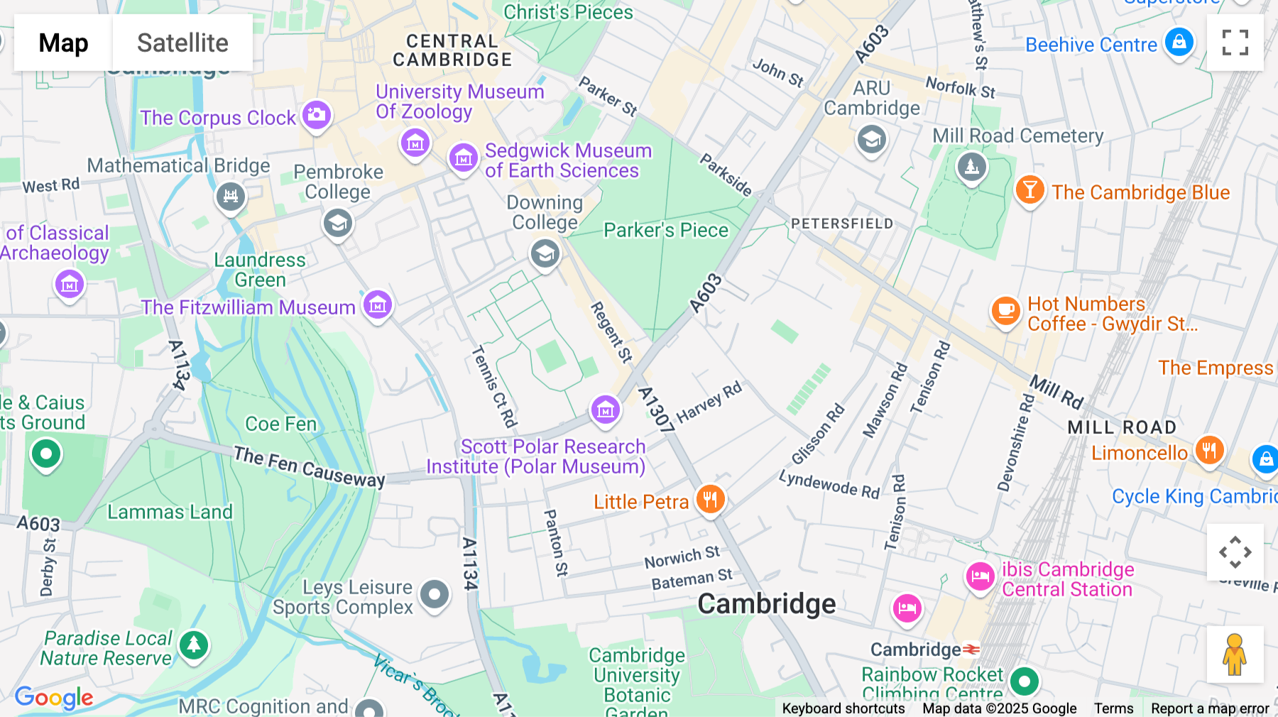Click for interative map of 95 Regent Street, Cambridge