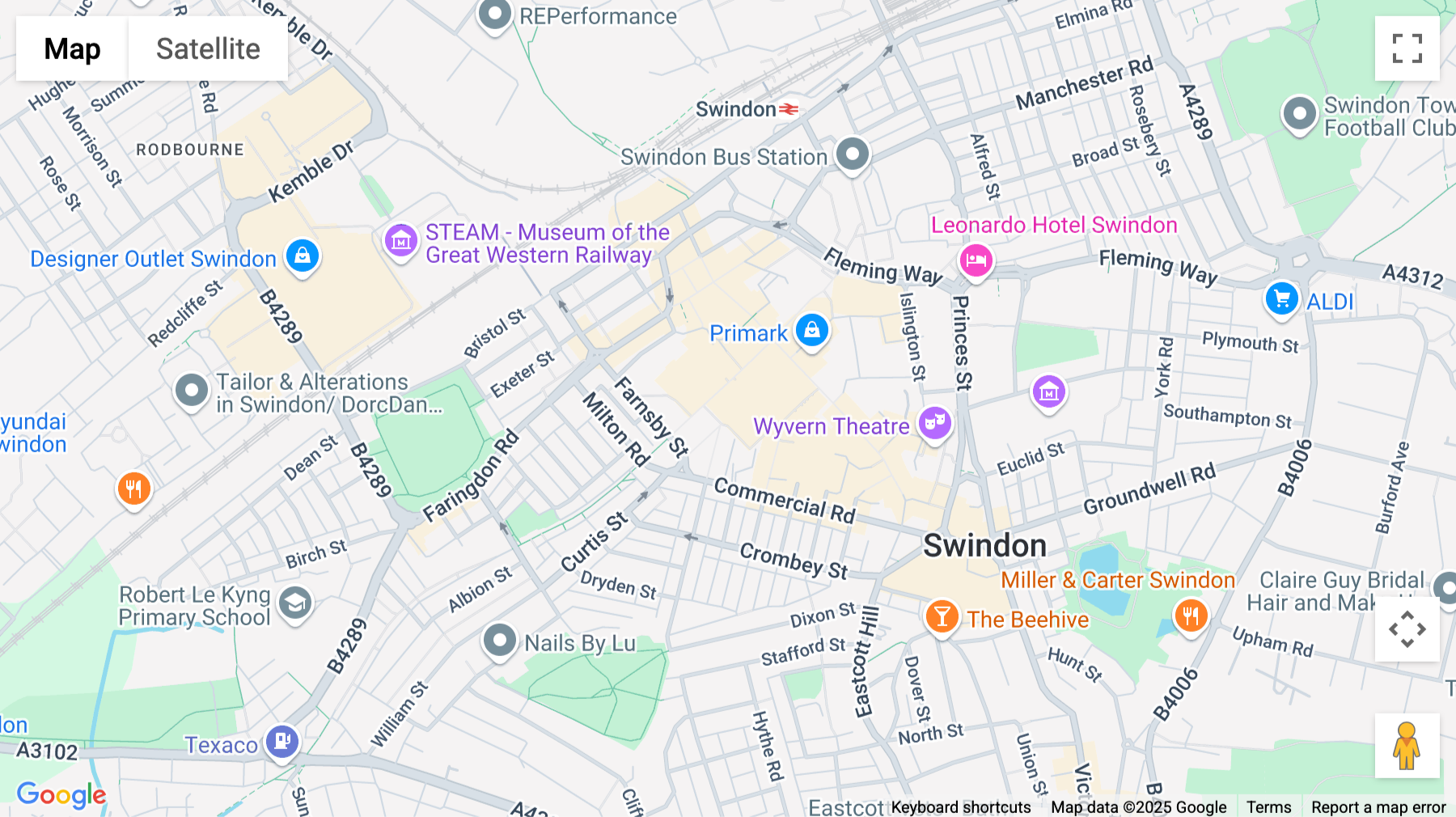 Click for interative map of 19-20 Canal Walk, Swindon