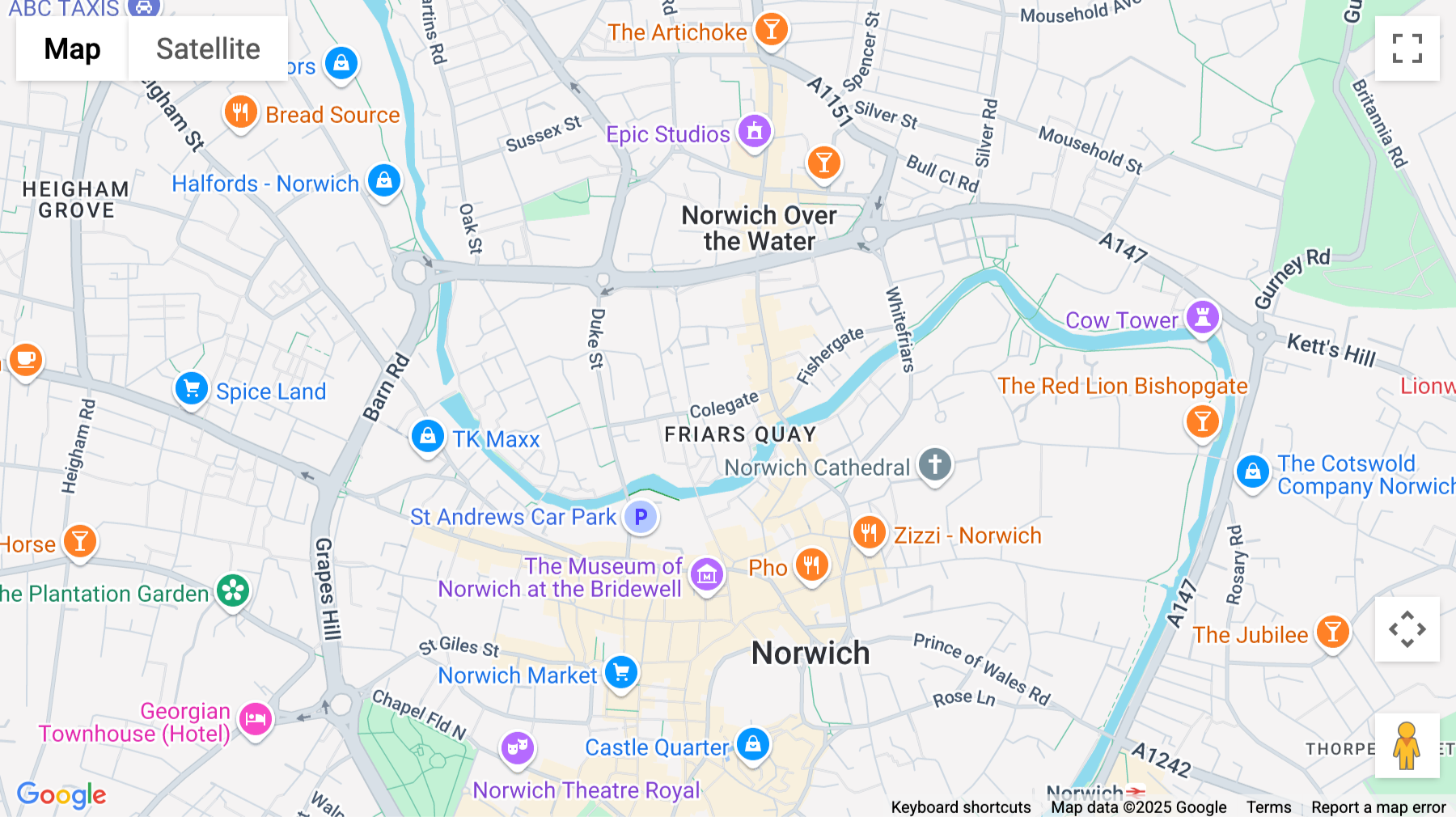Click for interative map of 18 Colegate, Norwich