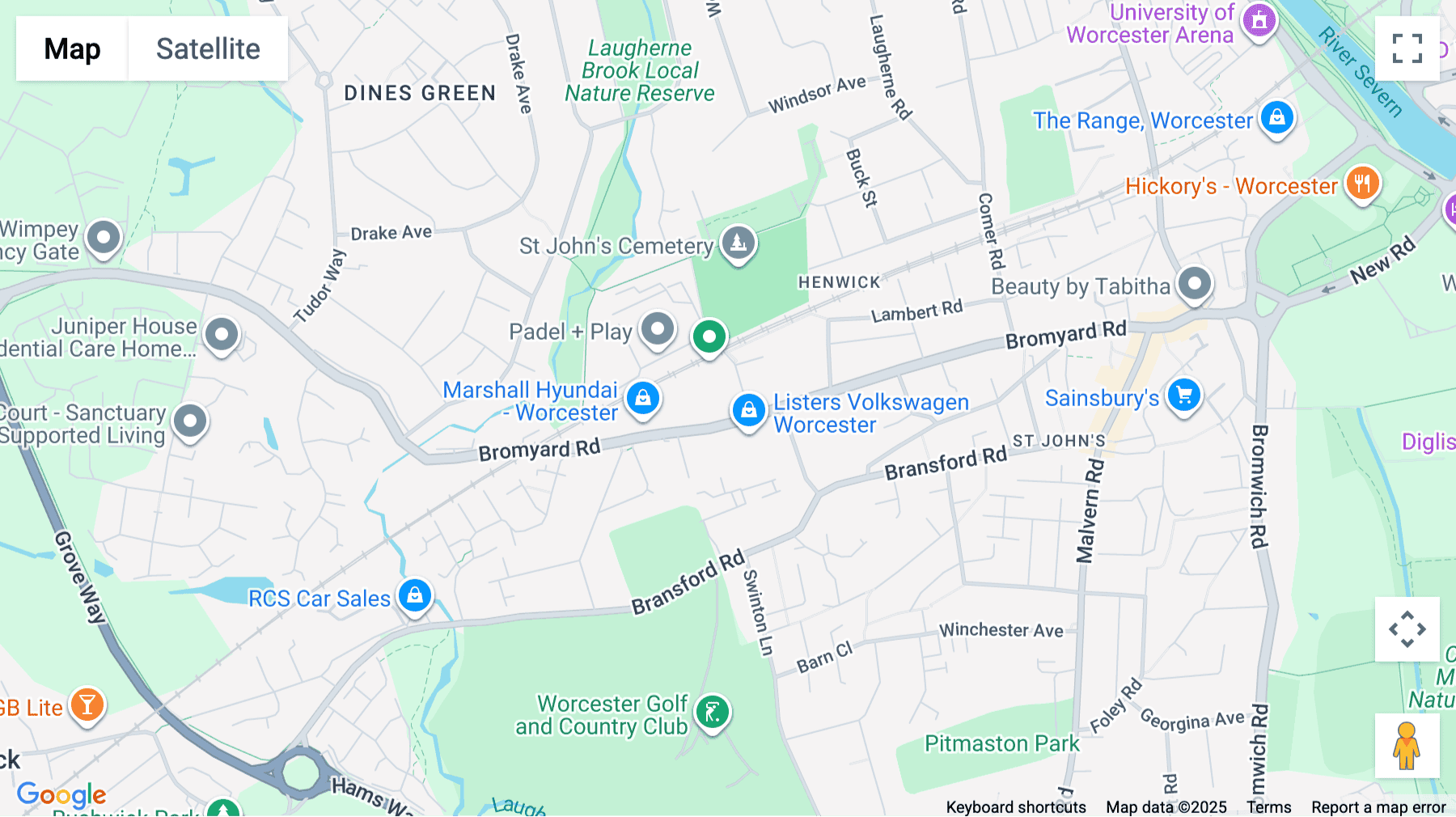 Click for interative map of Everoak Industrial Estate, Bromyard Road, Saint John’s, Worcester