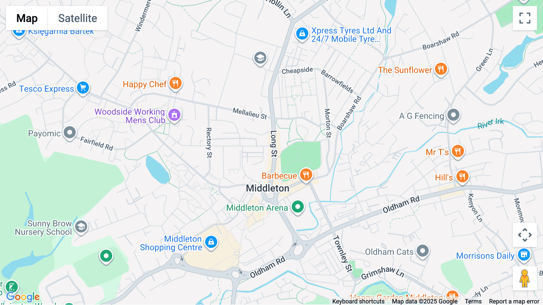Click for interative map of 99 Long Street, Manchester