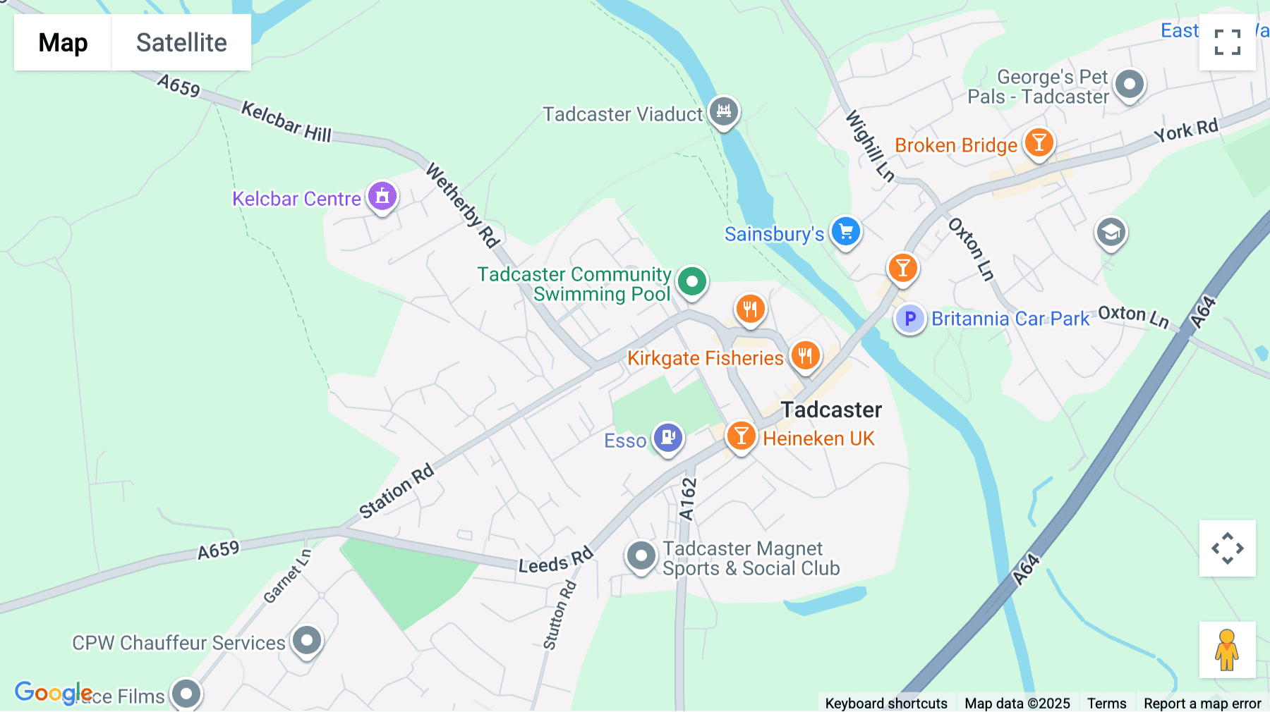 Click for interative map of Station Road, York House, Tadcaster