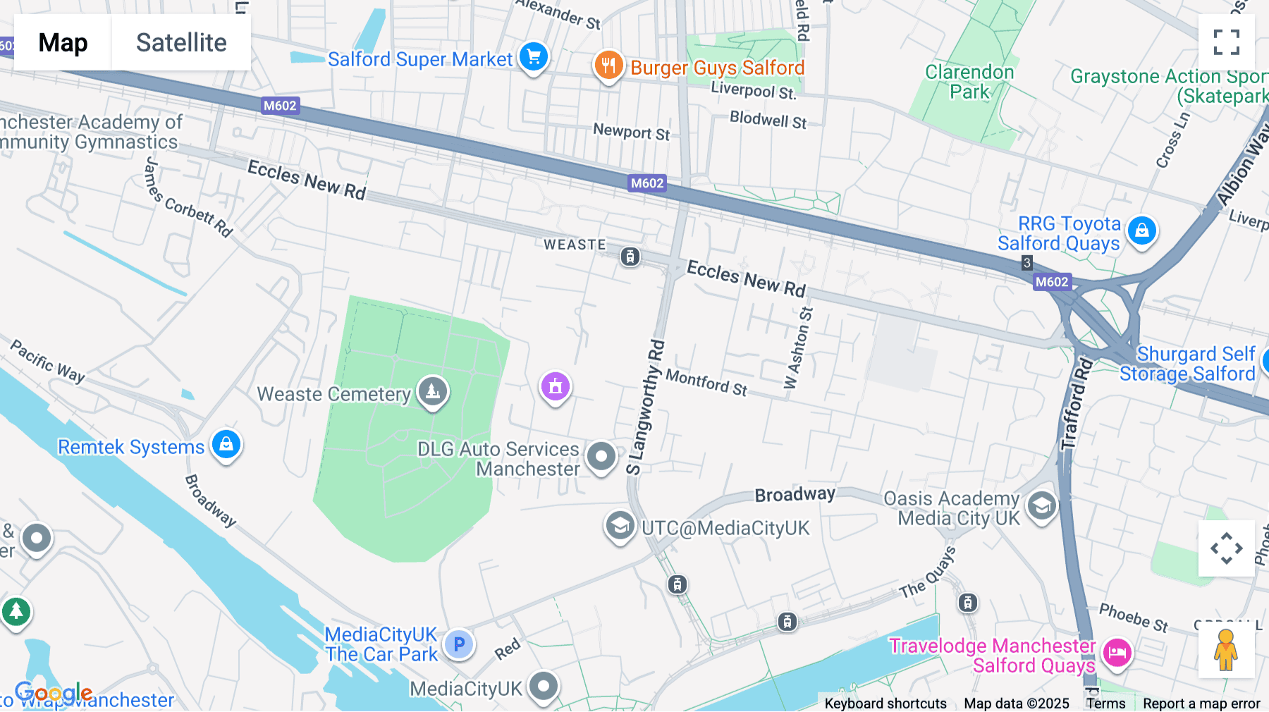 Click for interative map of 16 Carolina Way, Quays Reach, Salford