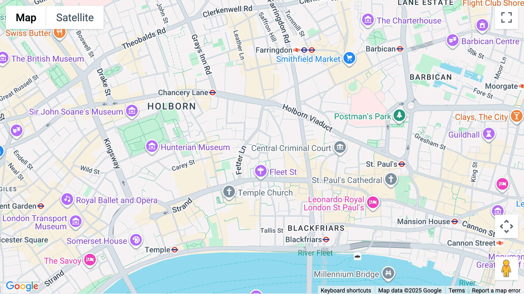 Click for interative map of 3 New Street Square, London