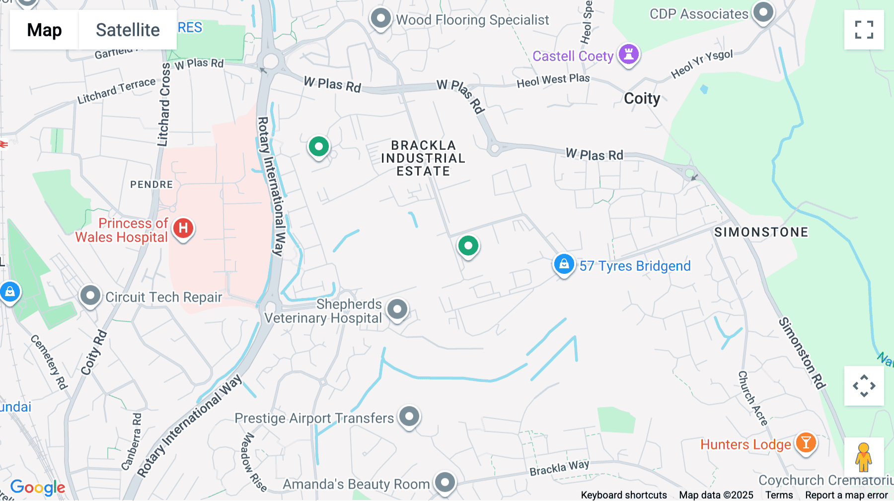 Click for interative map of Brackla Indstrial Estate, Concord House, Bridgend
