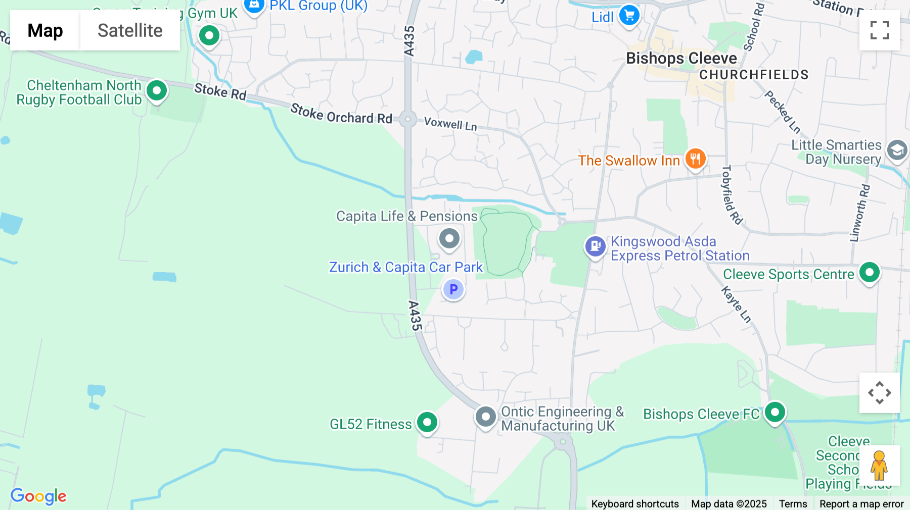 Click for interative map of The Old Grange, Cheltenham