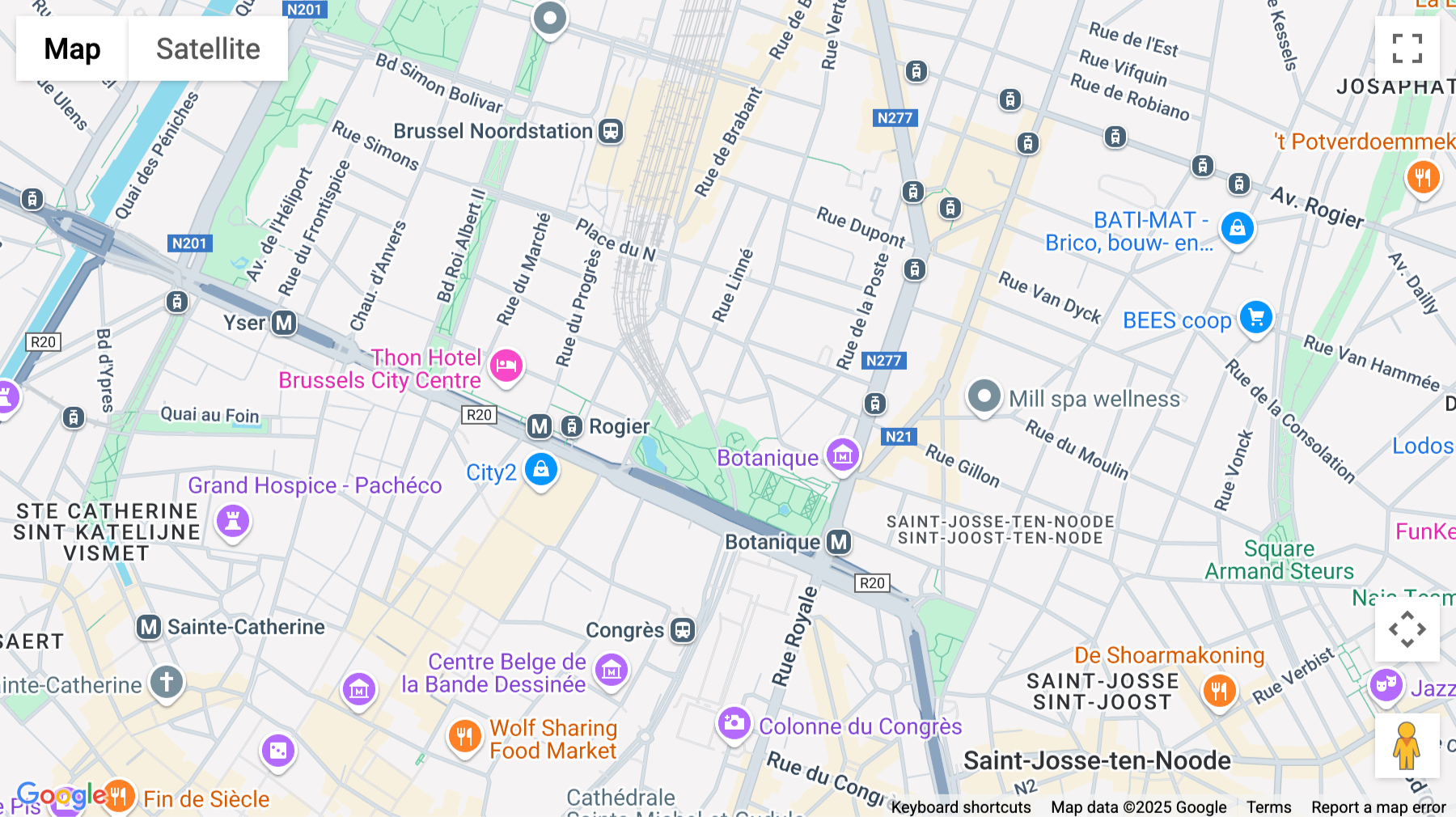 Click for interative map of Square Victoria Régina 1, Brussels