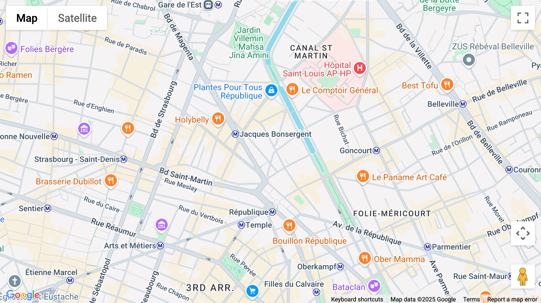 Click for interative map of 11 Rue Beaurepaire, Paris