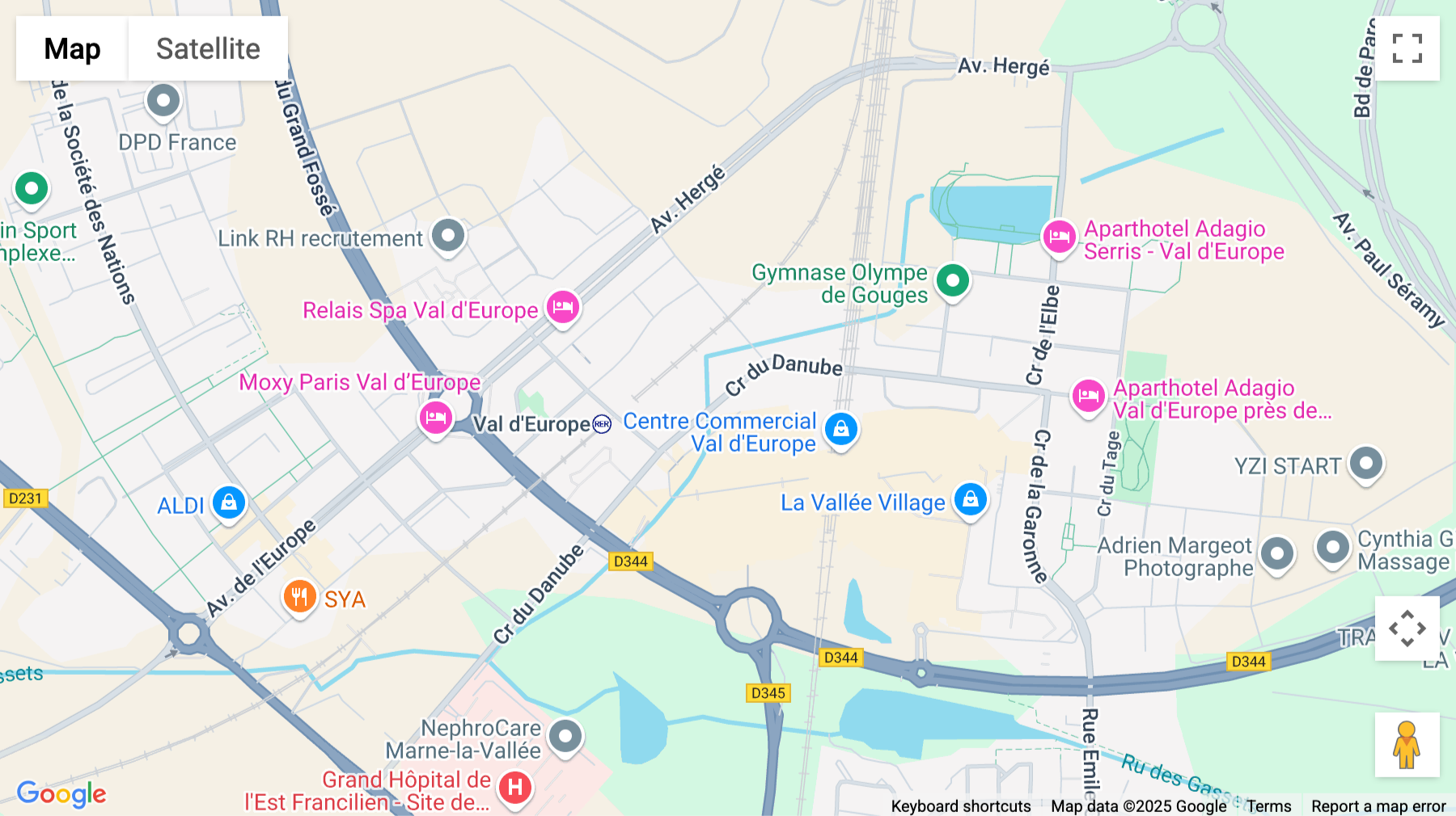 Click for interative map of 16 Cours du Danube, SCI Fantasia, Serris
