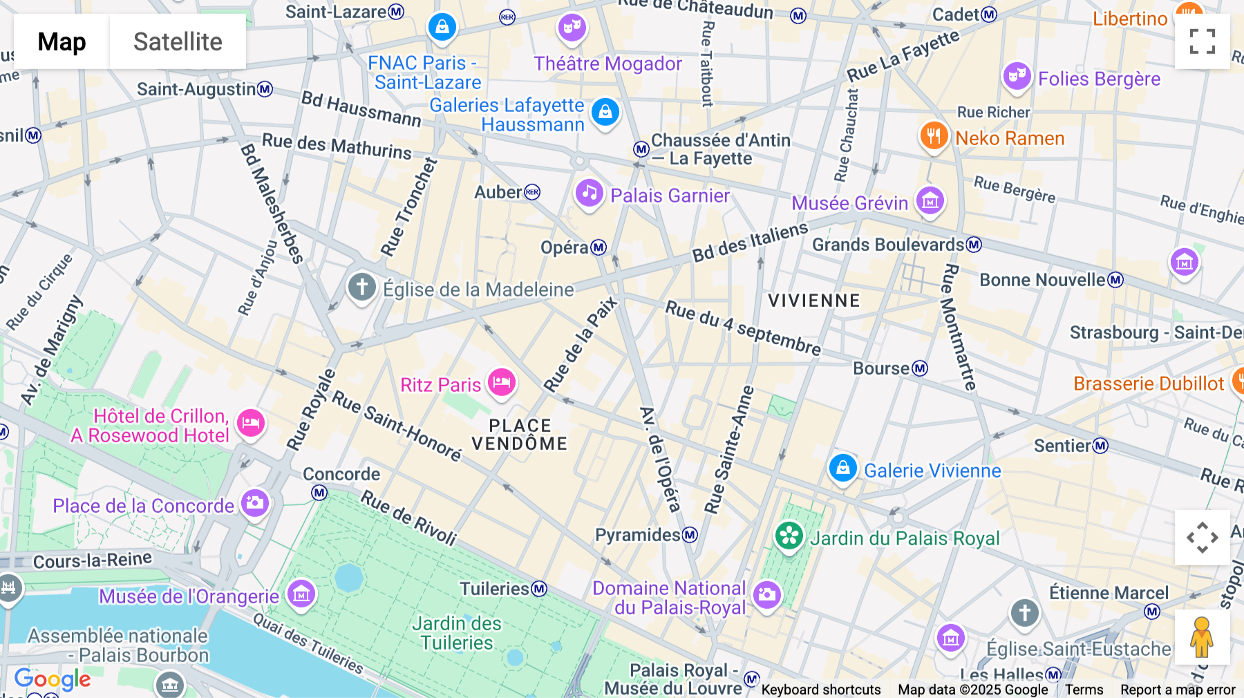 Click for interative map of 43 Avenue de l'Opéra, Paris