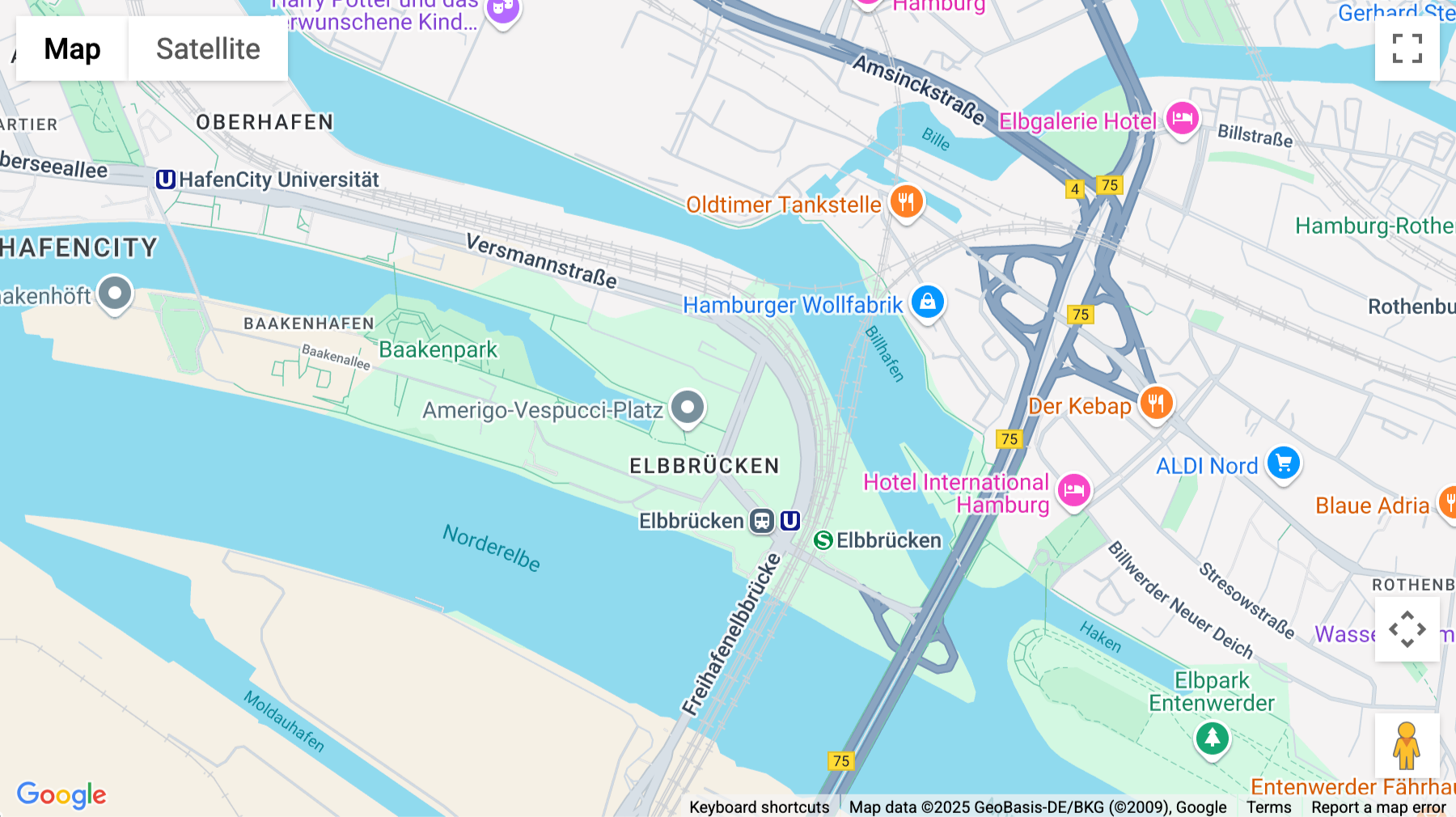Click for interative map of Amerigo Vespucci Platz 1, Hamburg
