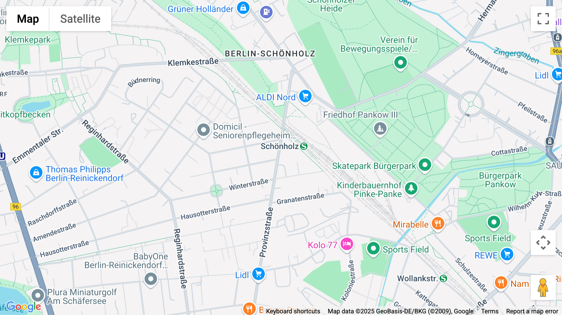 Click for interative map of Provinzstrasse 57, Berlin