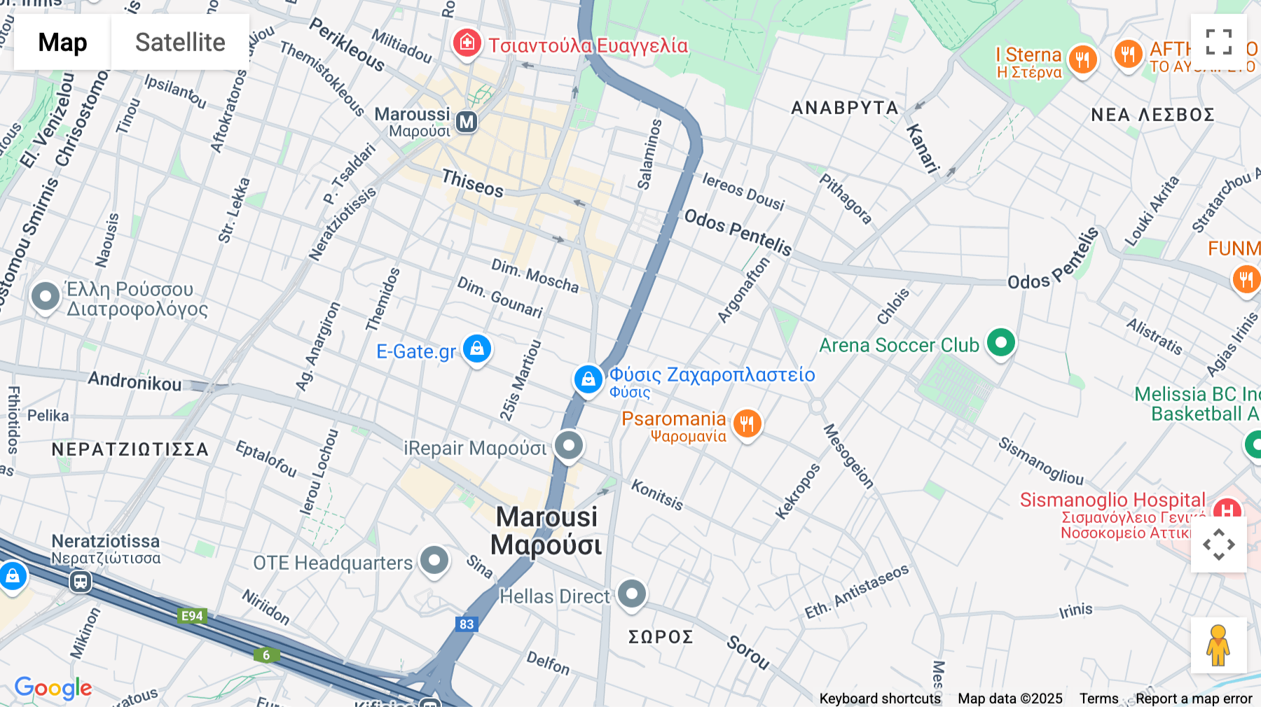 Click for interative map of Dimitriou Gounari 96 & Kifisias, 1st & 3rd Floors, Maroussi