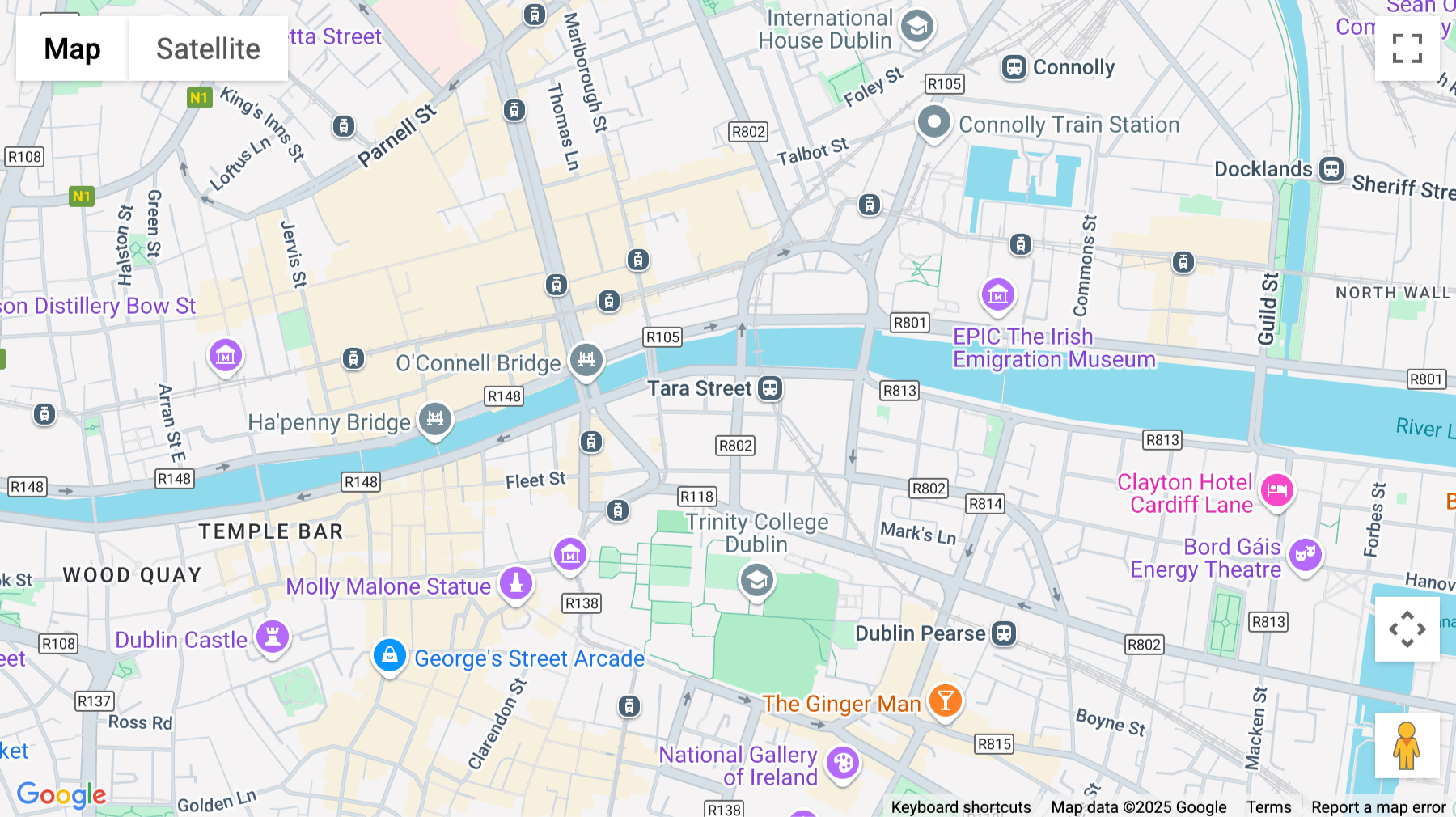 Click for interative map of 11-15 Tara Street, Dublin