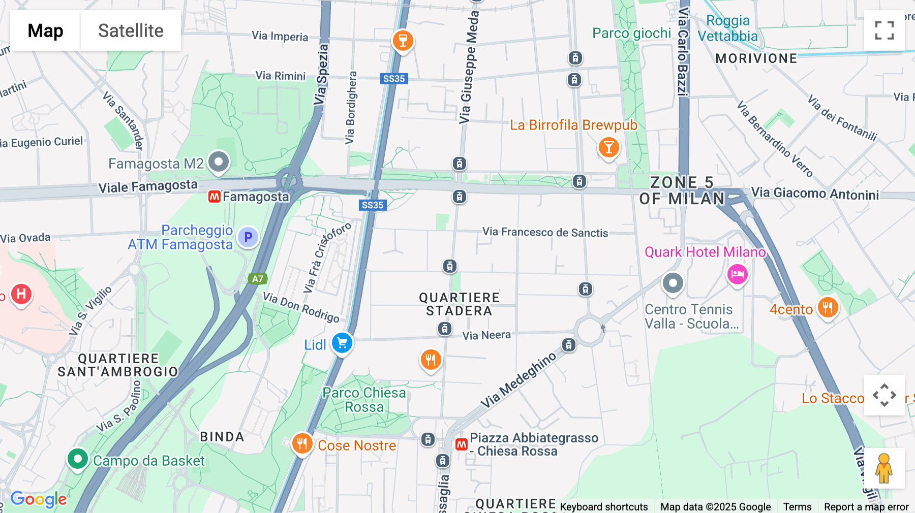 Click for interative map of Via Lodovico Montegani, 23, Milan