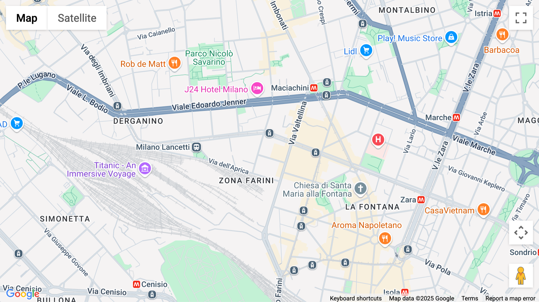 Click for interative map of Via Giuseppe Piazzi 2-4, Milan