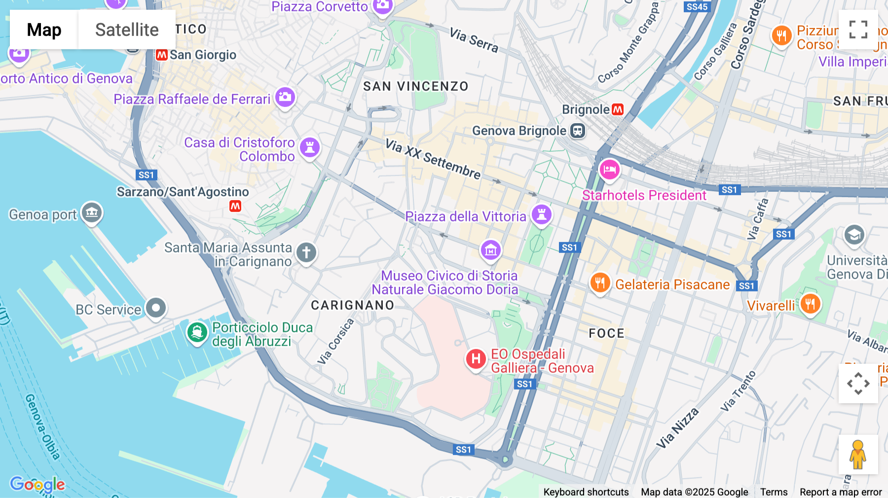 Click for interative map of Via Domenico Fiasella 16/5, Genova