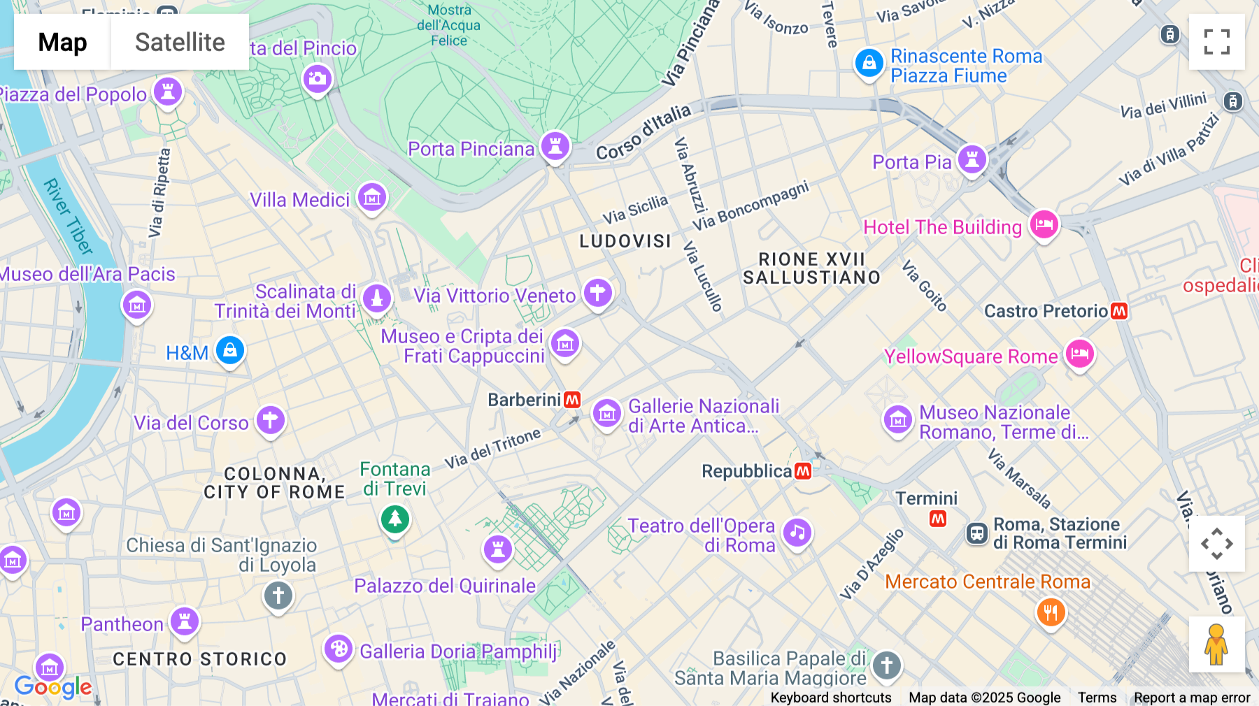 Click for interative map of Salita San Nicola Da Tolentino N. 13, Rome