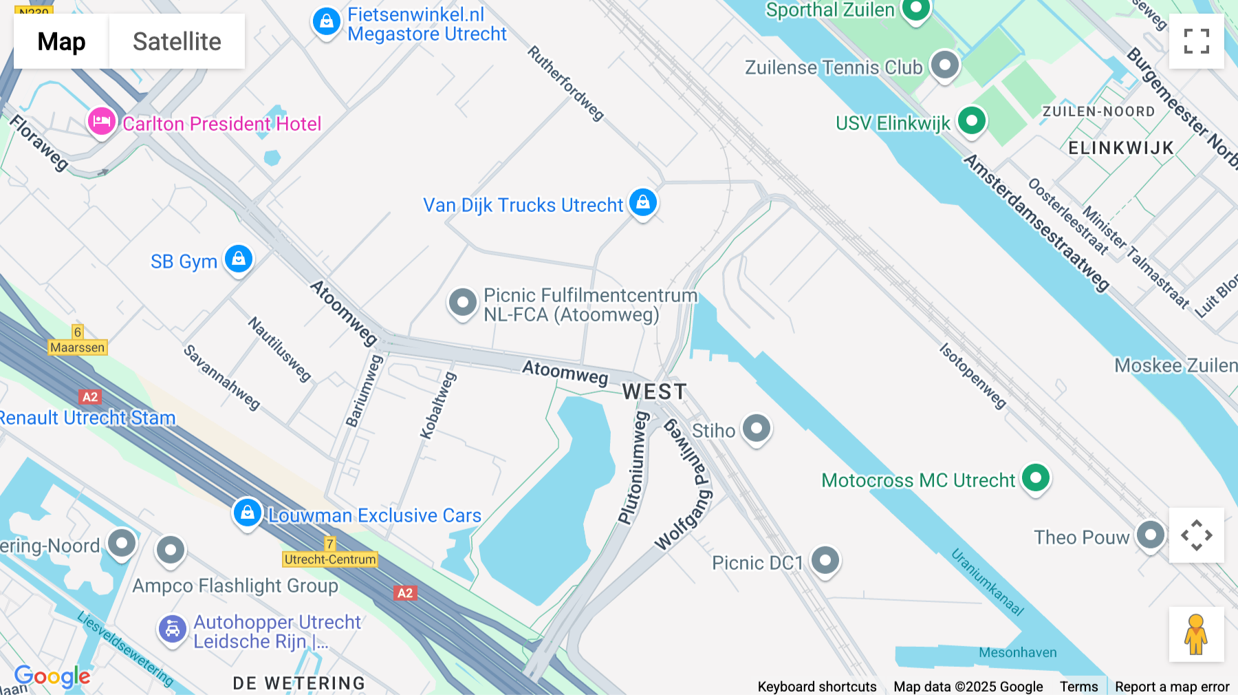 Click for interative map of Atoomweg 63, Utrecht