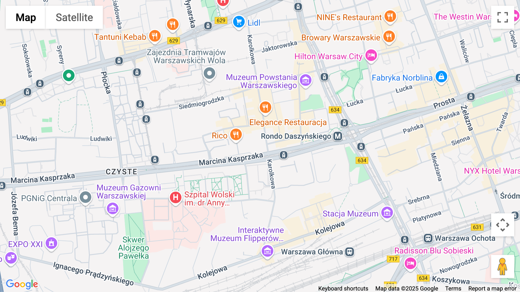 Click for interative map of MARCINA KASPRZAKA 4, Warsaw
